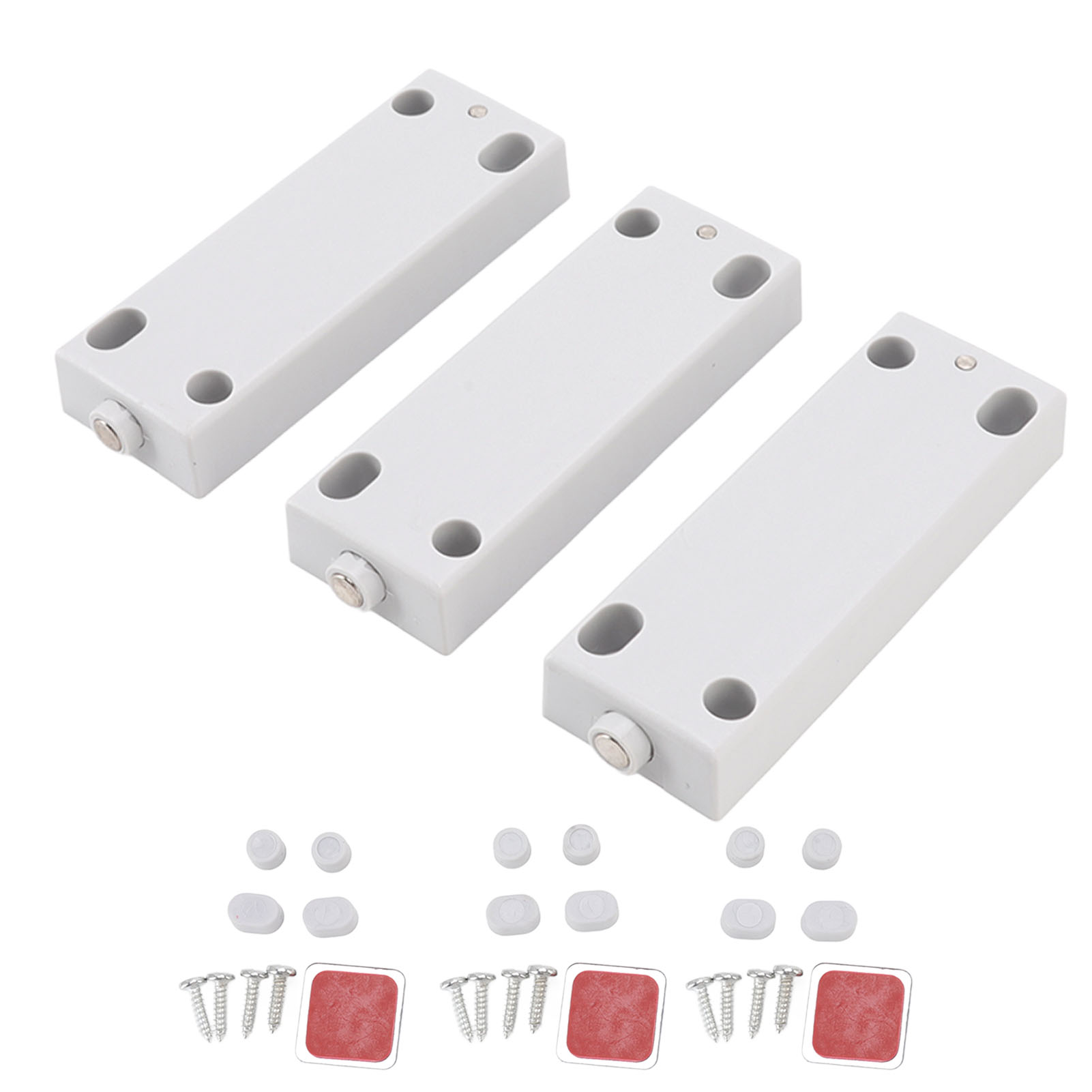 Set Aus 3 Verstellbaren Magnetverschlüssen Mit Einfacher Drucköffnung, Für Schubladen Und Schränke, Kompatibel Mit 2,5 M Schranktüren (30-50 N).