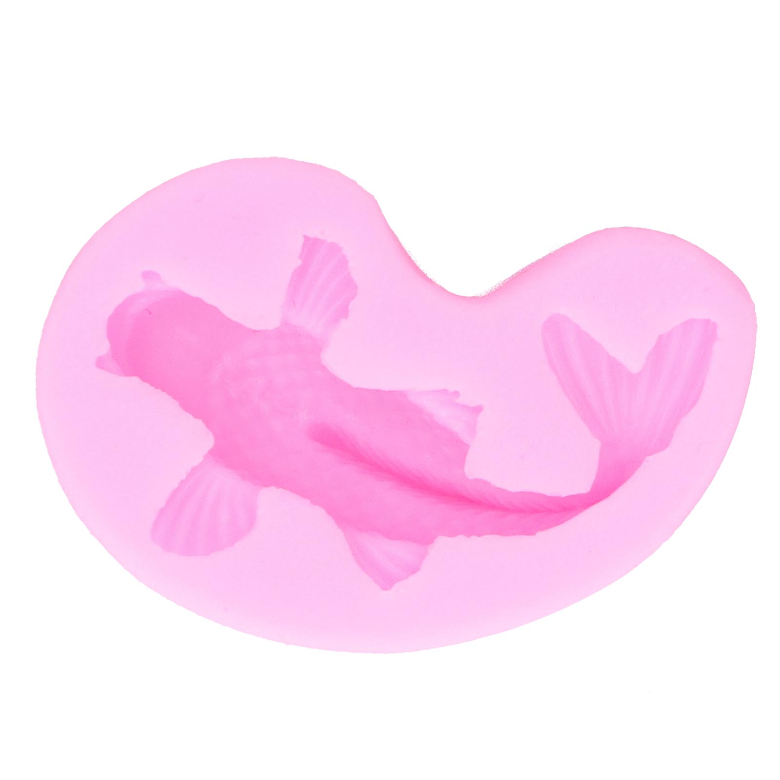 Goldfischförmige Form, Rosa Silikon-flüssigfondantform, Kuchen- Und Schokoladendekorationsform