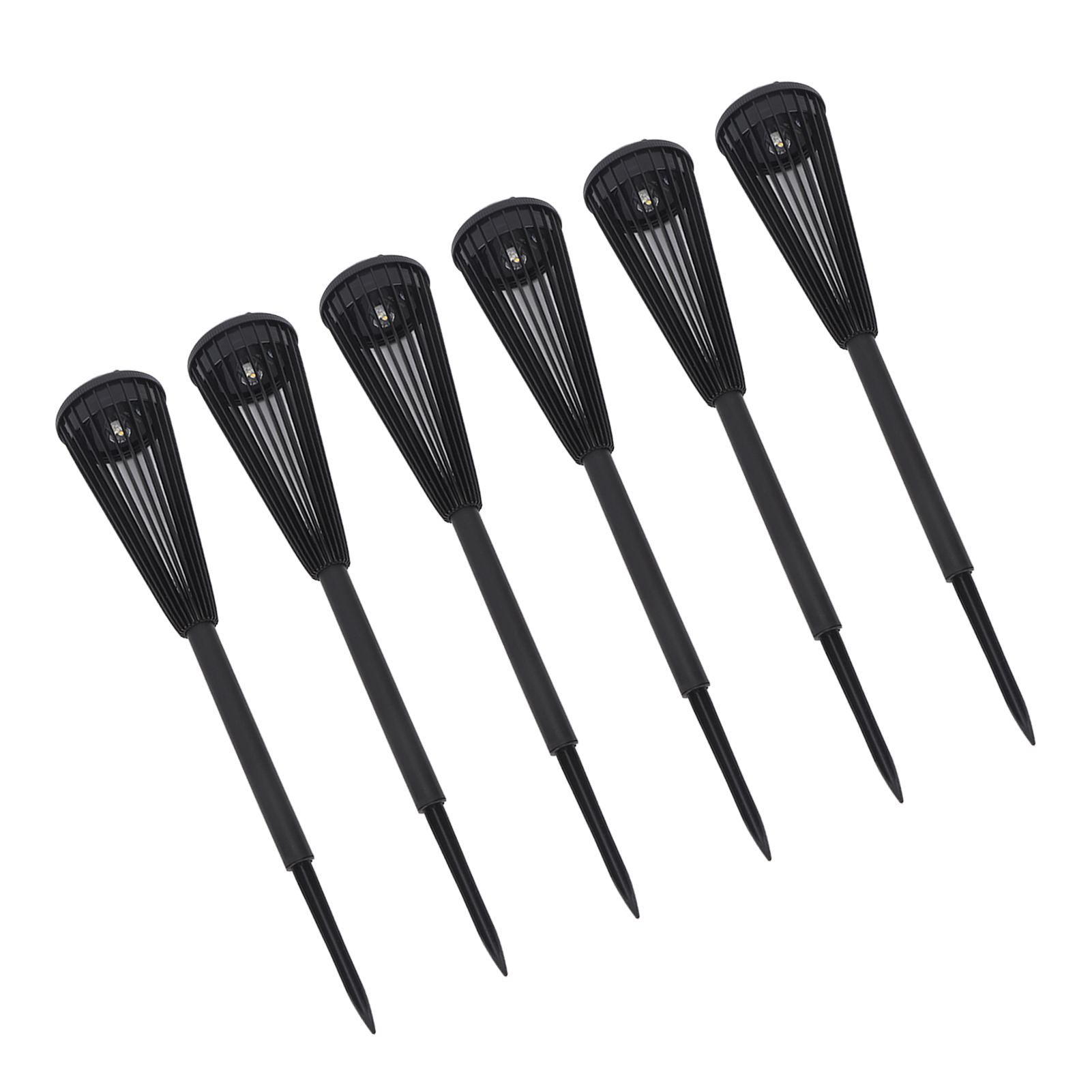 Set Mit 6 Dekorativen Led-solar-gartenleuchten, Ip65 Wasserdicht, Mit Intelligenter Erkennung Und Automatischer Zündung.