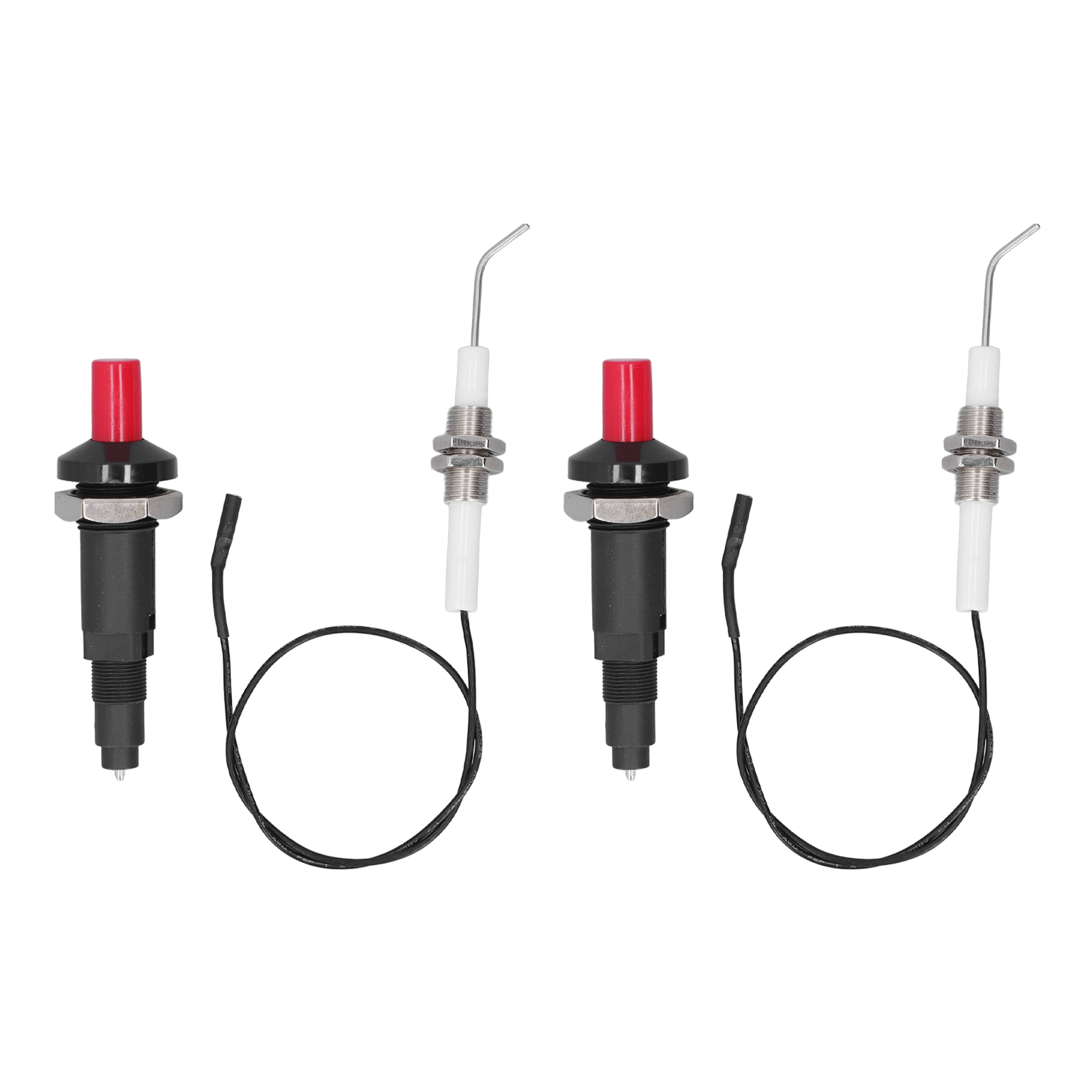 Set Mit 2 Universellen, Gewindeten Druckzündern Für Gasherde Als Küchenzubehör