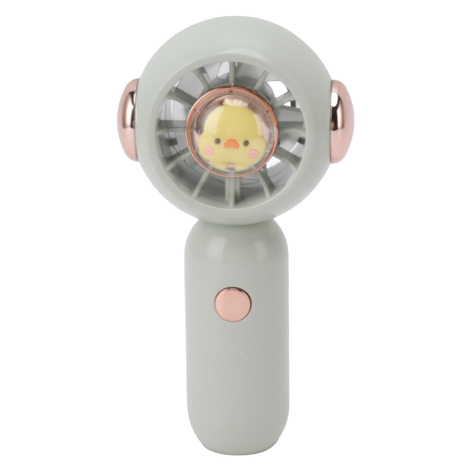 Usb-wiederaufladbarer Handventilator, Tiermotiv, Leise Und Verstellbar, Grün, Ideal Für Reisen Und Outdoor-aktivitäten.