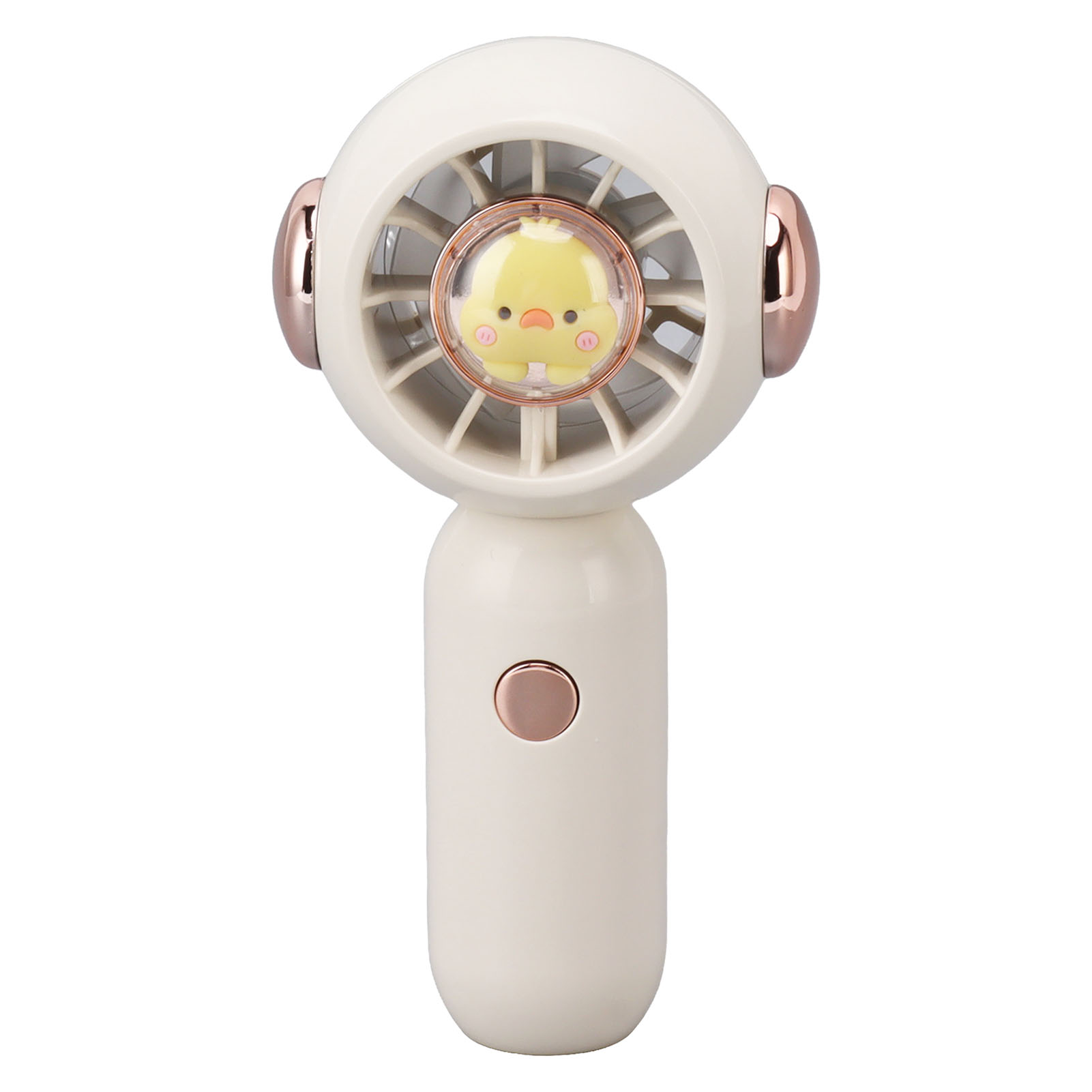 Wiederaufladbarer Usb-handventilator, Tiermotiv, Leise Und Verstellbar, Weiß, Ideal Für Reisen Und Outdoor-aktivitäten.