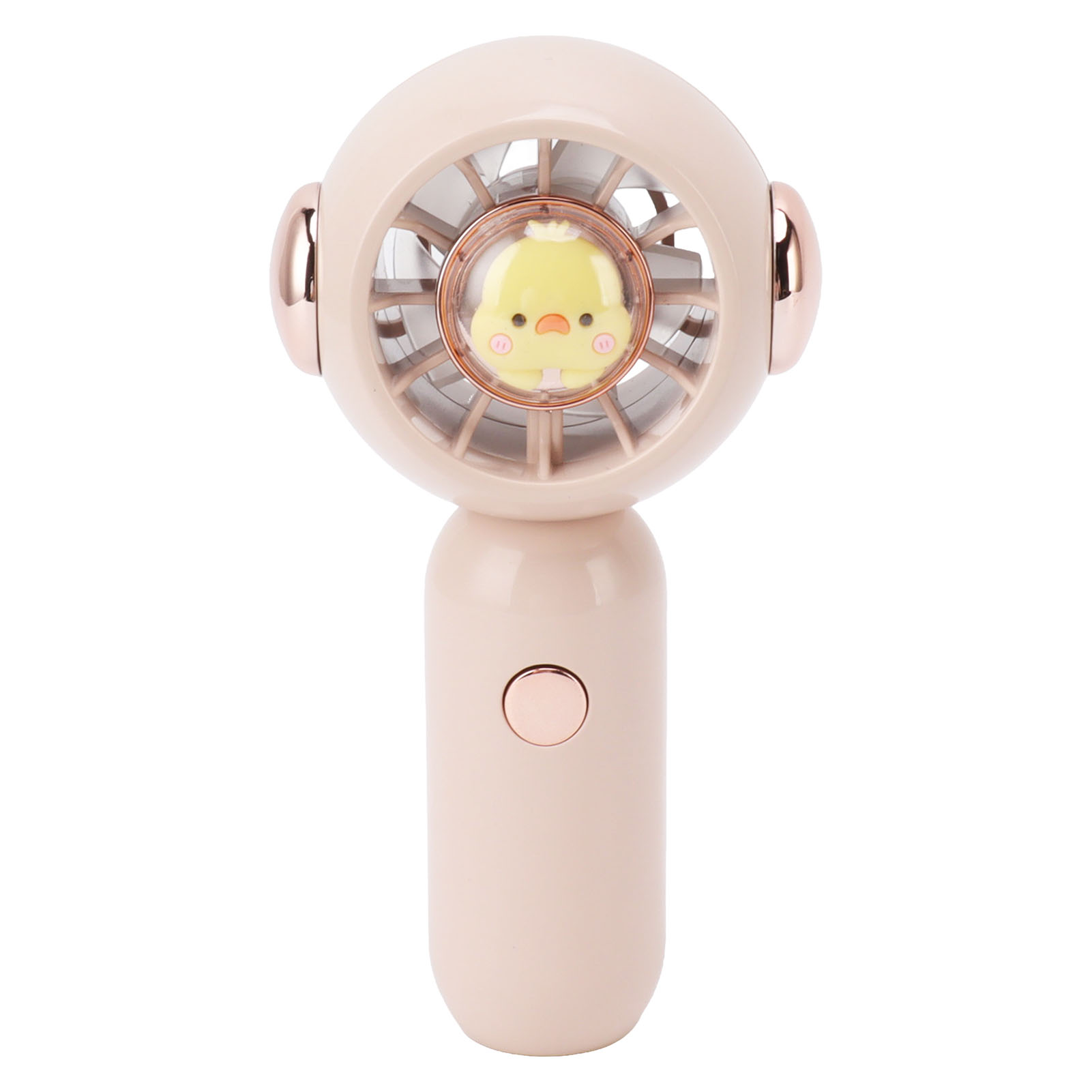 Wiederaufladbarer Usb-handventilator, Tiermotiv, Leise Und Verstellbar, Rosa, Ideal Für Reisen Und Outdoor-aktivitäten.