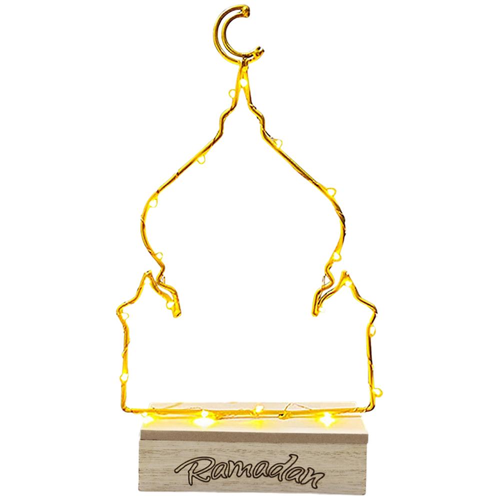 Helle Led-mondlampe Für Eid, Ramadan Mubarak, Dekorative Beleuchtung, Langlebige Und Multifunktionale Eisenornamente