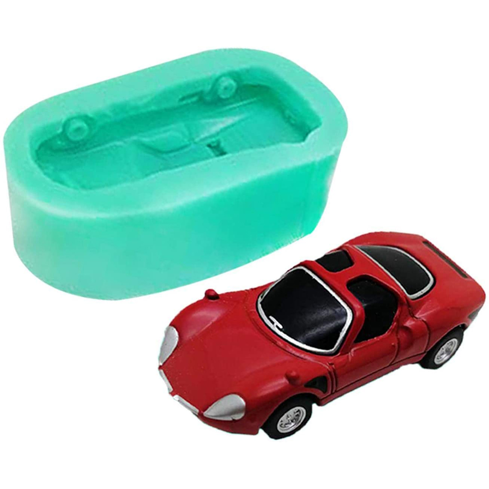 Silikonform In Form Eines Rennwagens Für Fondant, Ideal Zum Backen Von Selbstgemachten Leckereien, Kuchen, Seifen, Kerzen, Puddings Und Schokoladenkuchen.