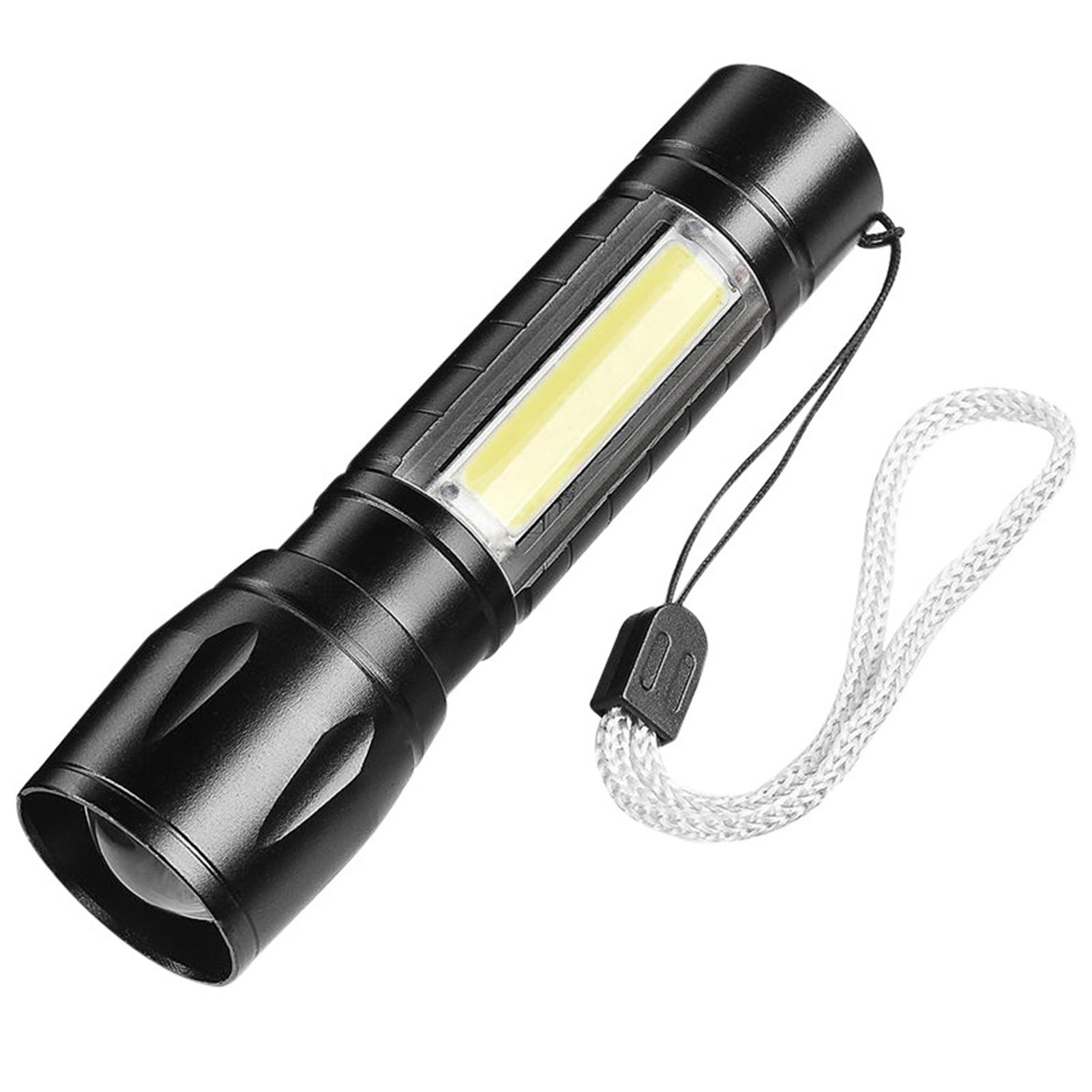 Tragbare, Wiederaufladbare 10-w-taschenlampe Mit Hoher Leuchtkraft, Schwarz, Kompakt Und Leicht Für Die Außenbeleuchtung