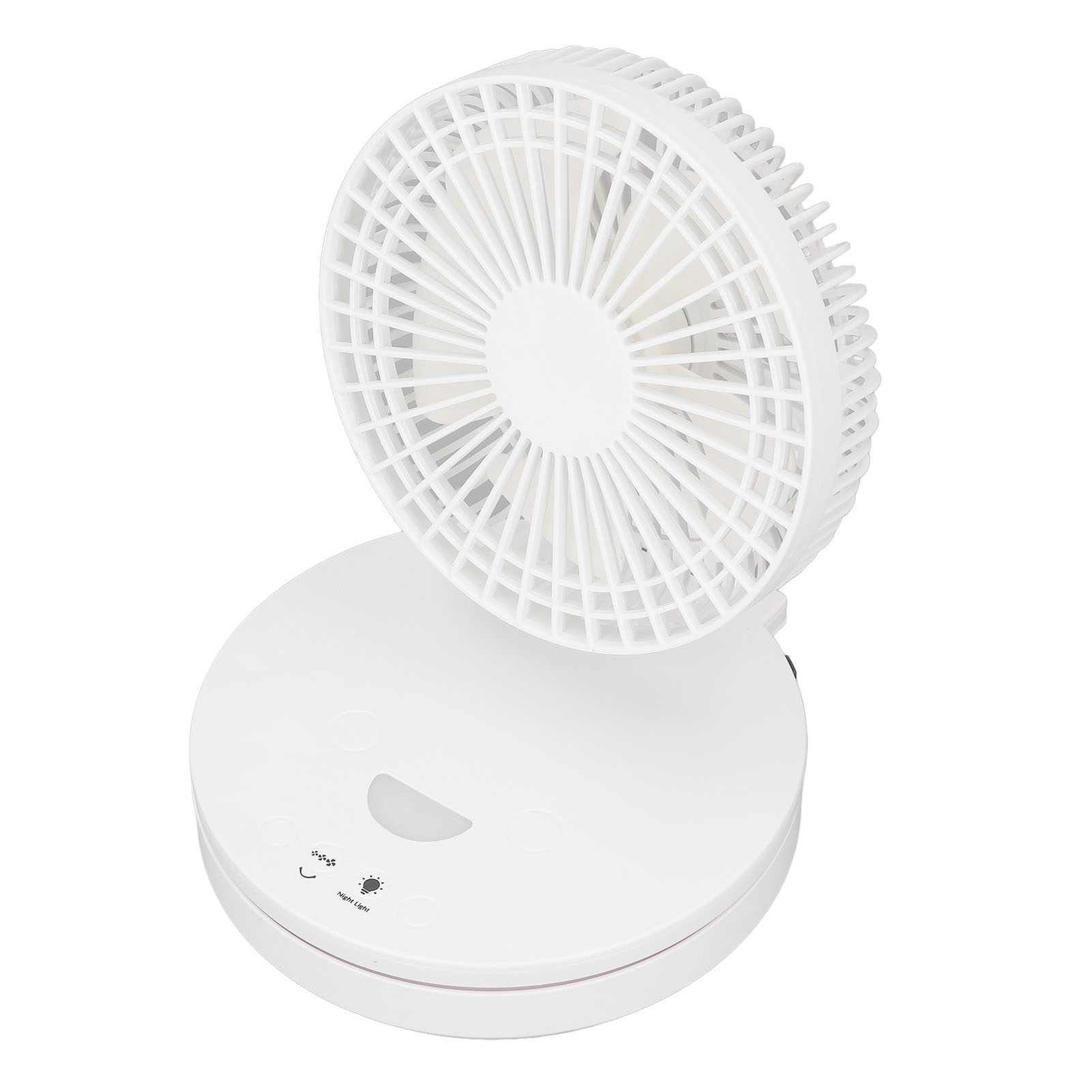 Verstellbarer Tischventilator, Usb-wiederaufladbar, Leiser Mini-tischventilator Mit Nachtlicht Für Zuhause, Schlafzimmer Oder Büro.