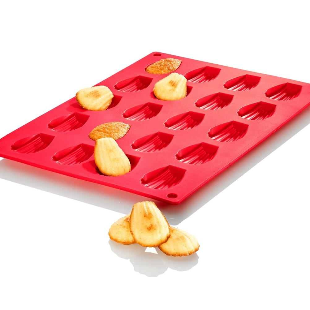 Silikon-madeleineform Mit 20 Mulden, Antihaftbeschichtet, Zur Herstellung Von Hausgemachten Kuchen Und Süßwaren.