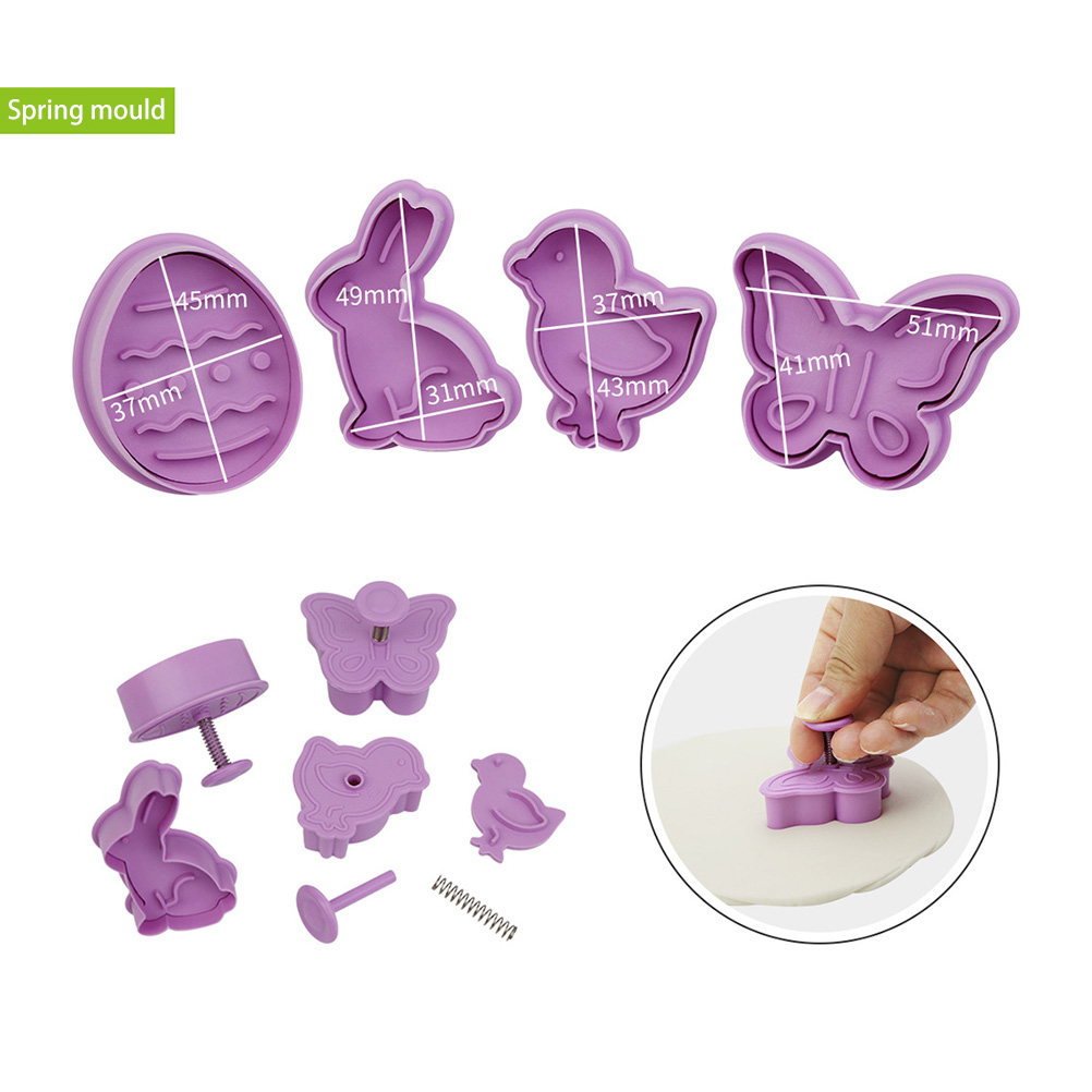 Diy-osterkeksausstecher In Niedlichen Tierformen, Keks- Und Fondantformen
