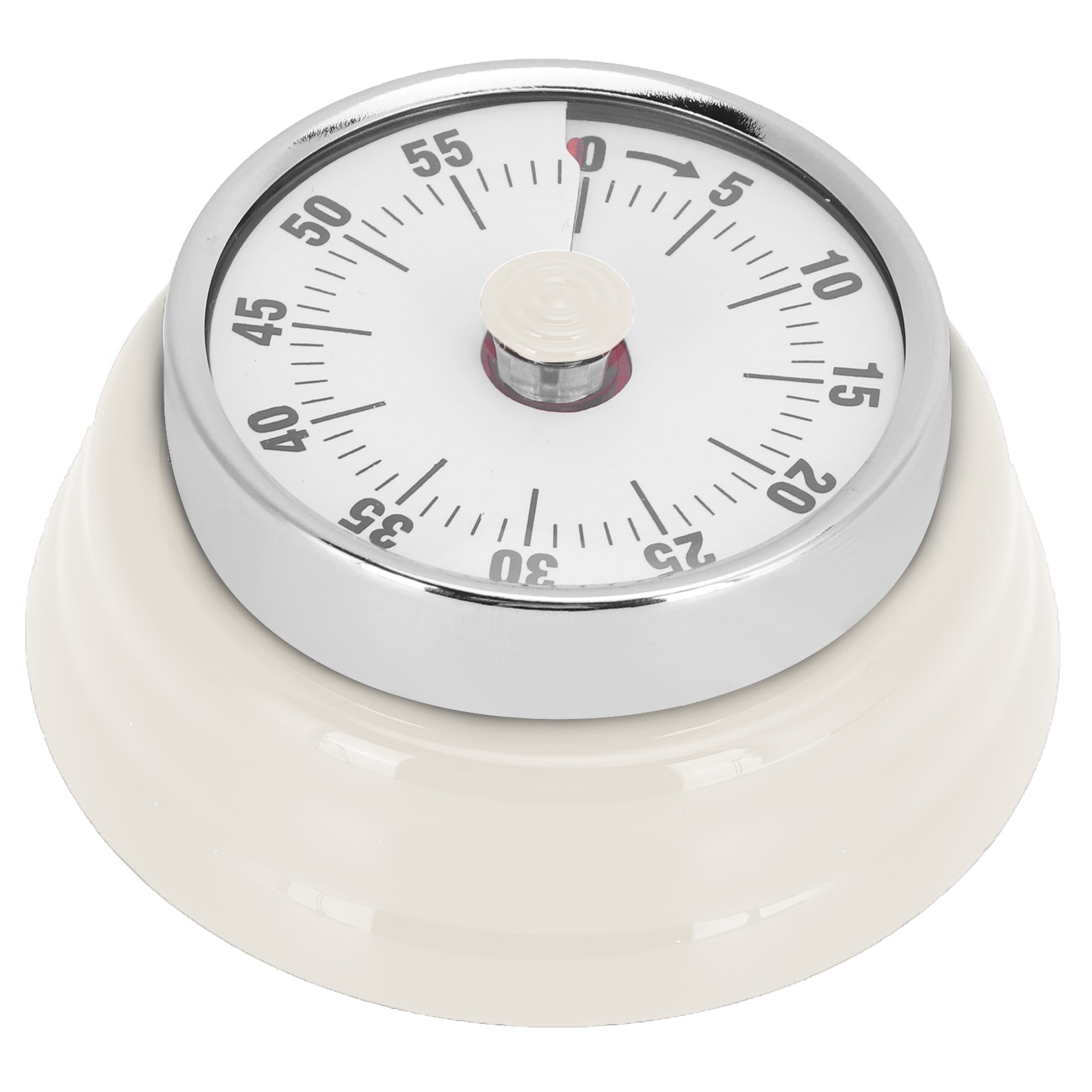 Manueller Magnetischer Küchentimer Mit Mechanischem Alarm Und Countdown-timer Für Kochen Und Zeitmanagement: Weiß