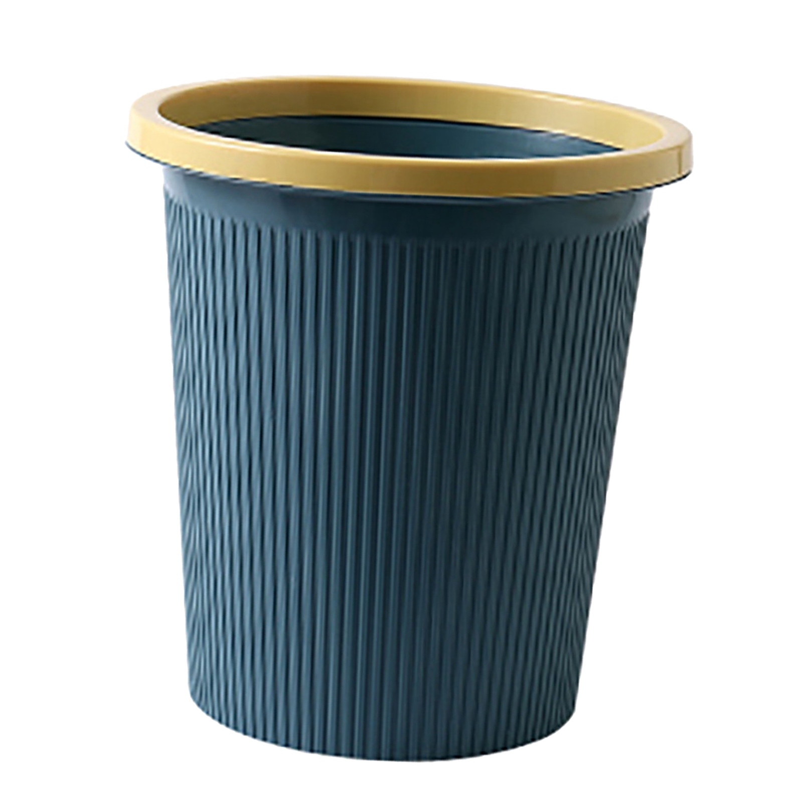 Eleganter Und Moderner Dunkelblauer Plastikmülleimer, Ideal Für Badezimmer, Küche Und Wohnzimmer.