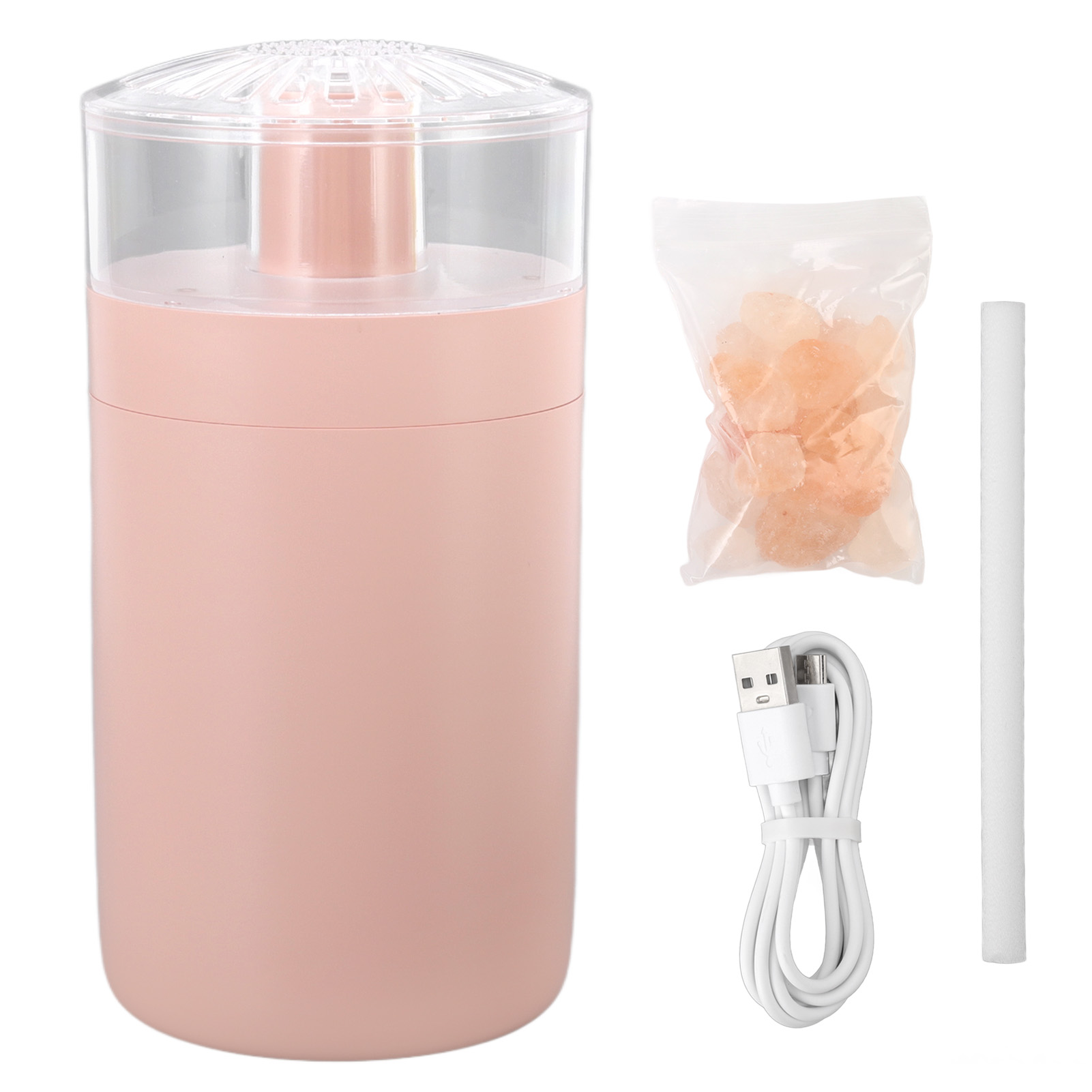 Mini-luftbefeuchter, Tragbar, 250 Ml, Usb-betrieben, In Rosa Kristalloptik, Ideal Für Auto, Büro, Schlafzimmer Oder Wohnzimmer.
