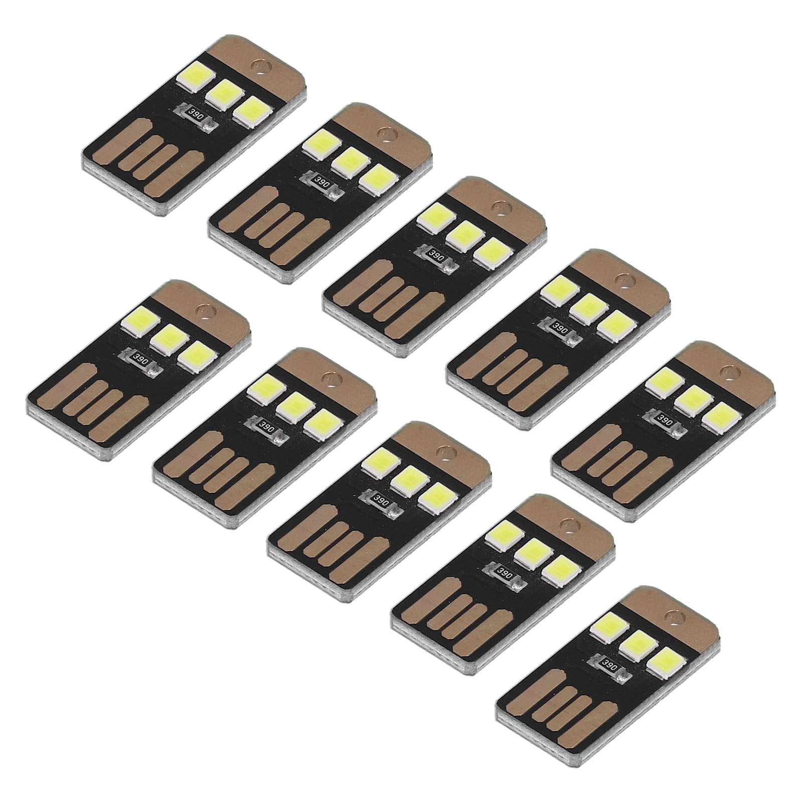 Packung Mit 10 Tragbaren Mini-usb-led-camping-nachtlichtern, Sparsam Und Energiesparend, Für Den Einsatz Im Freien (schwarz).