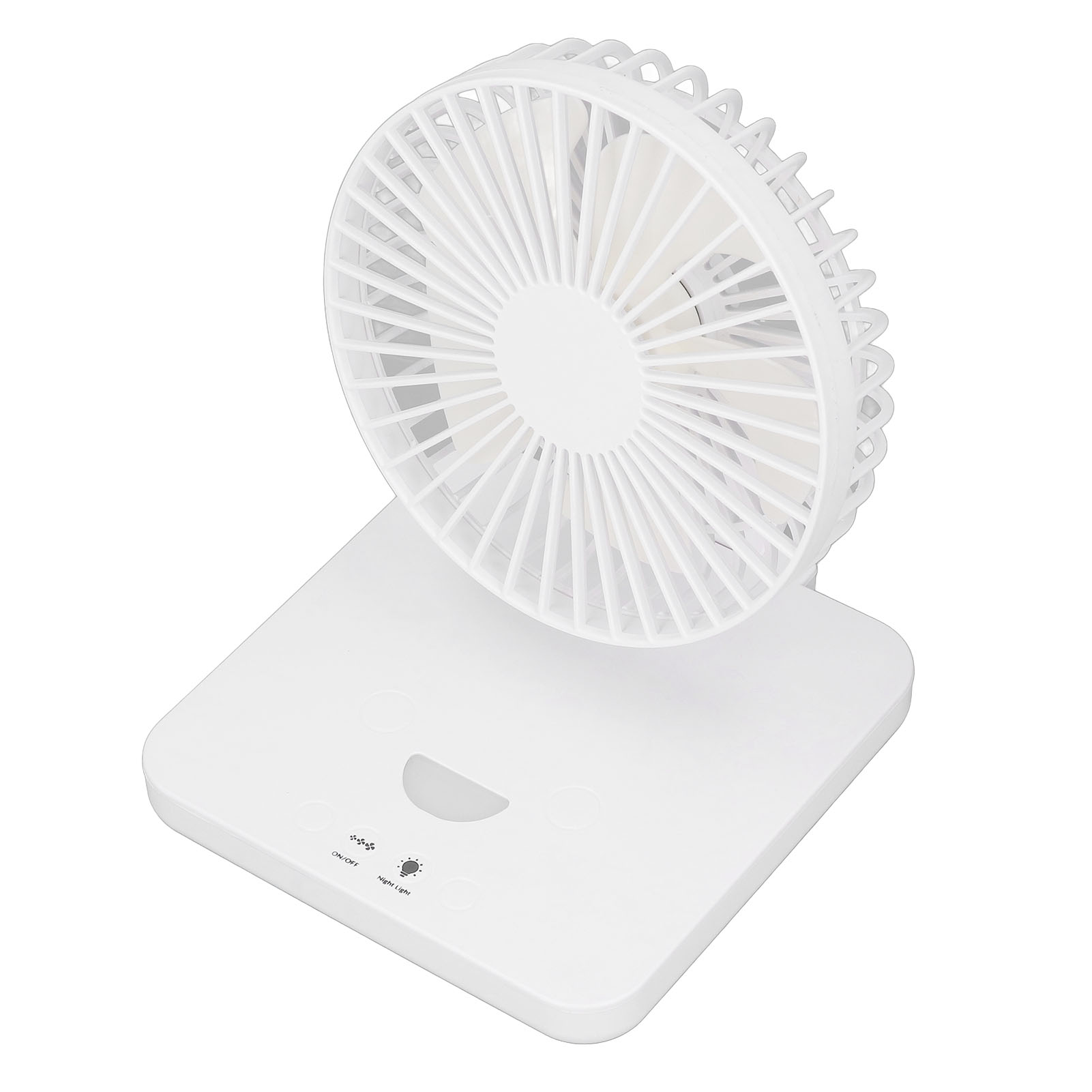 Rotierender Usb-tischventilator, Leise, Mit 3 Einstellbaren Geschwindigkeiten, Faltbar Und Tragbar, Mit Eingebautem Nachtlicht Für Zuhause, Büro Oder Auto.