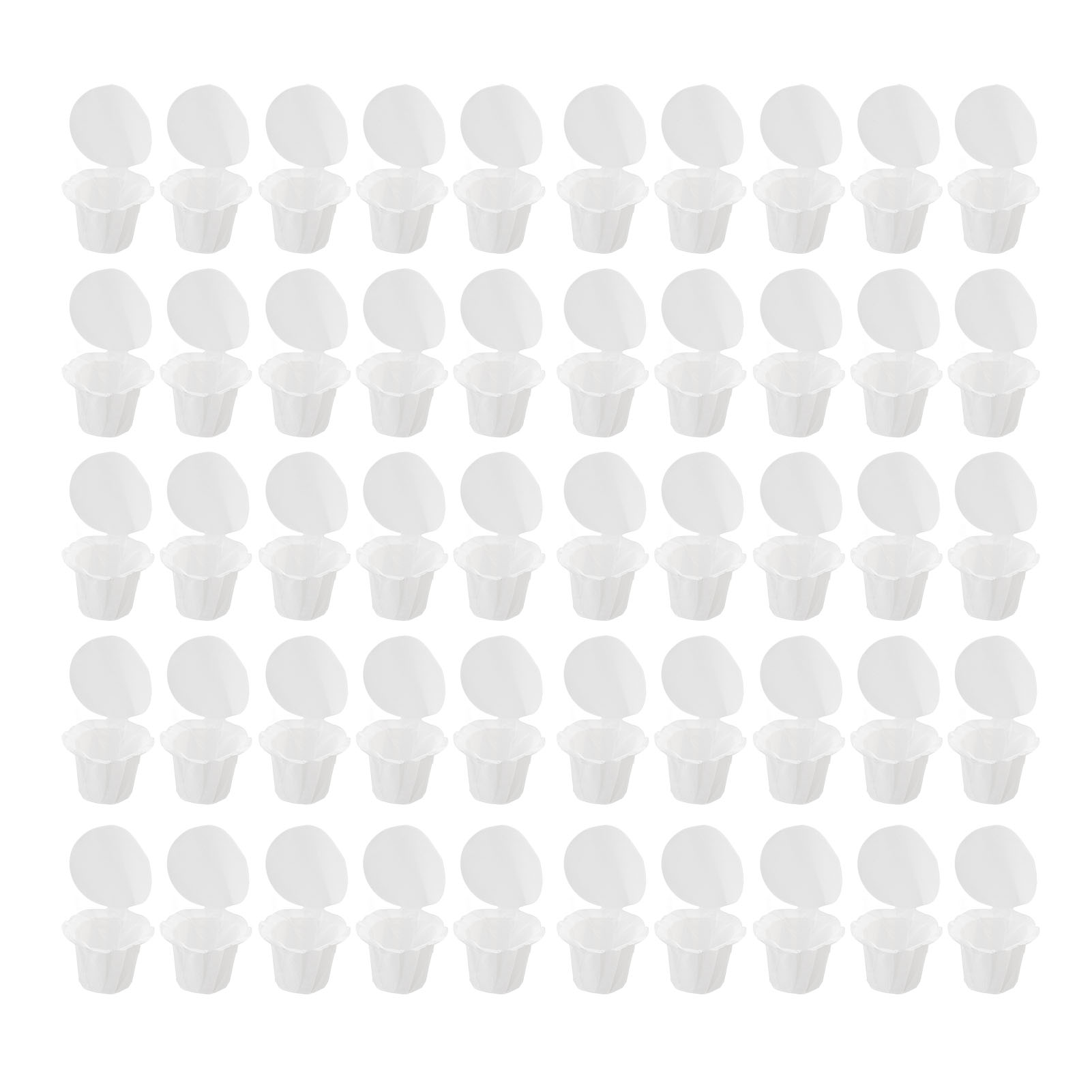 50 Einweg-kaffeefilter Aus Papier Mit Deckel, Wiederverwendbare Einzelkapseln, Ersatzfilter Für Kaffee Und Den Hausgebrauch