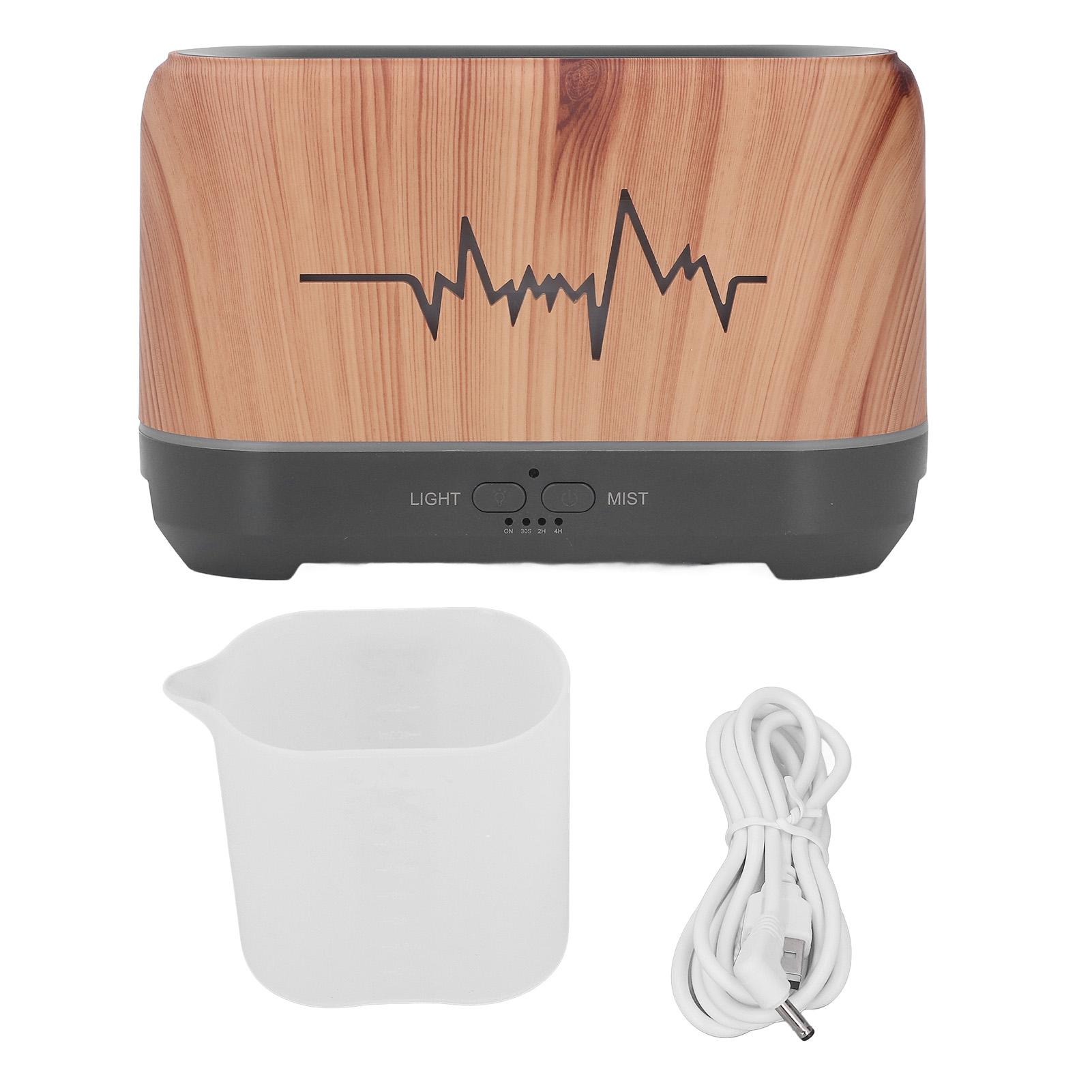 200-ml-aroma-diffusor-luftbefeuchter Mit Hohlflammenlampe Und Usb-netzteil Für Schlafzimmer Oder Büro
