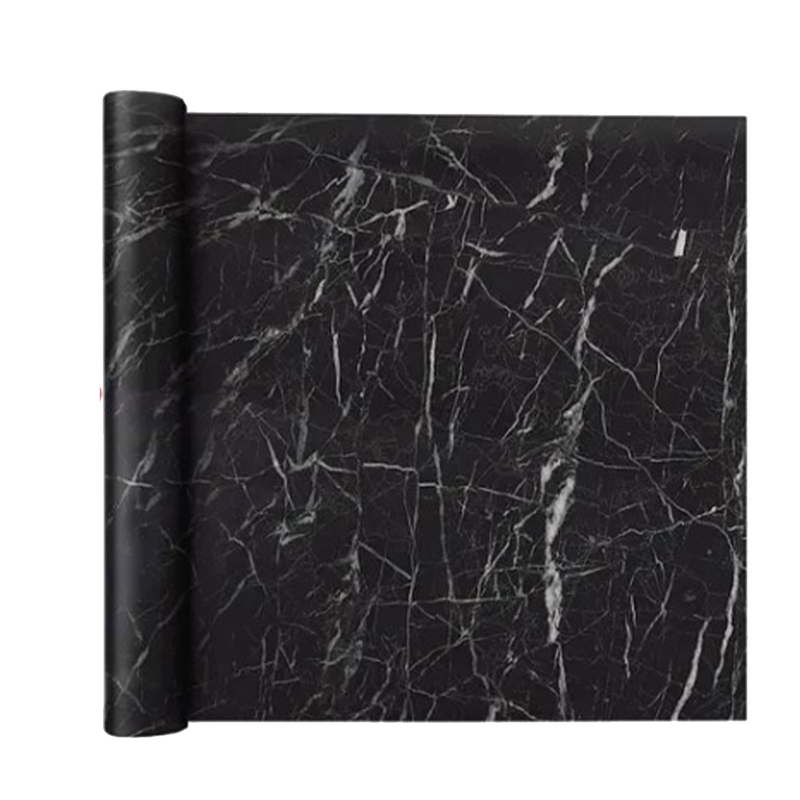 Selbstklebende Schwarze Marmortapete 40x300cm Für Büro- Und Wohndekoration