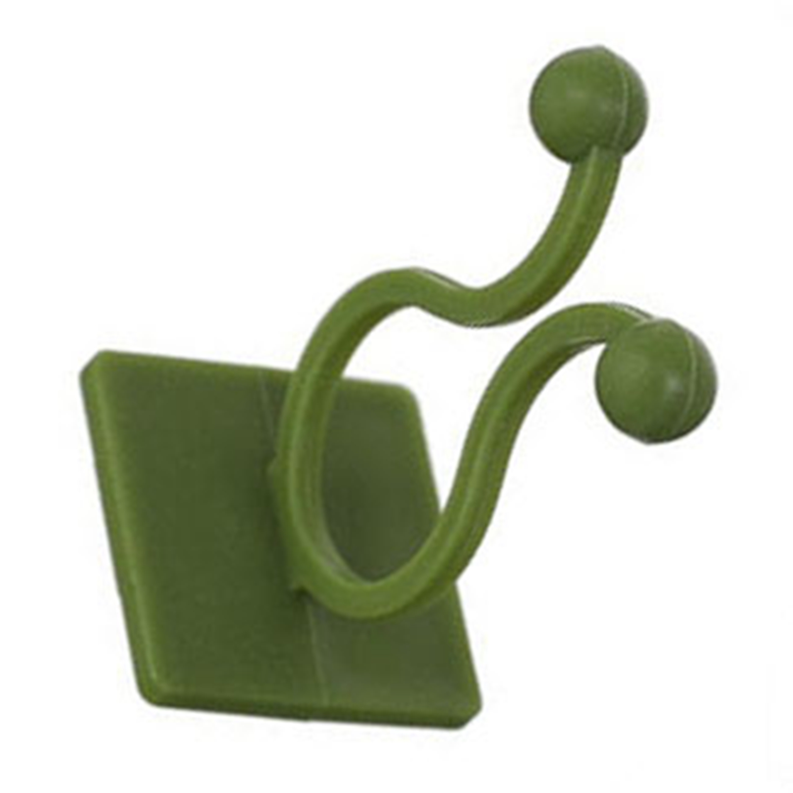 Packung Mit 10 Wandclips Für Kletterpflanzen, Aus Grünem, Selbstklebendem Kunststoff, Für Die Dekoration Im Innen- Und Außenbereich Sowie Zur Kabelbefestigung.