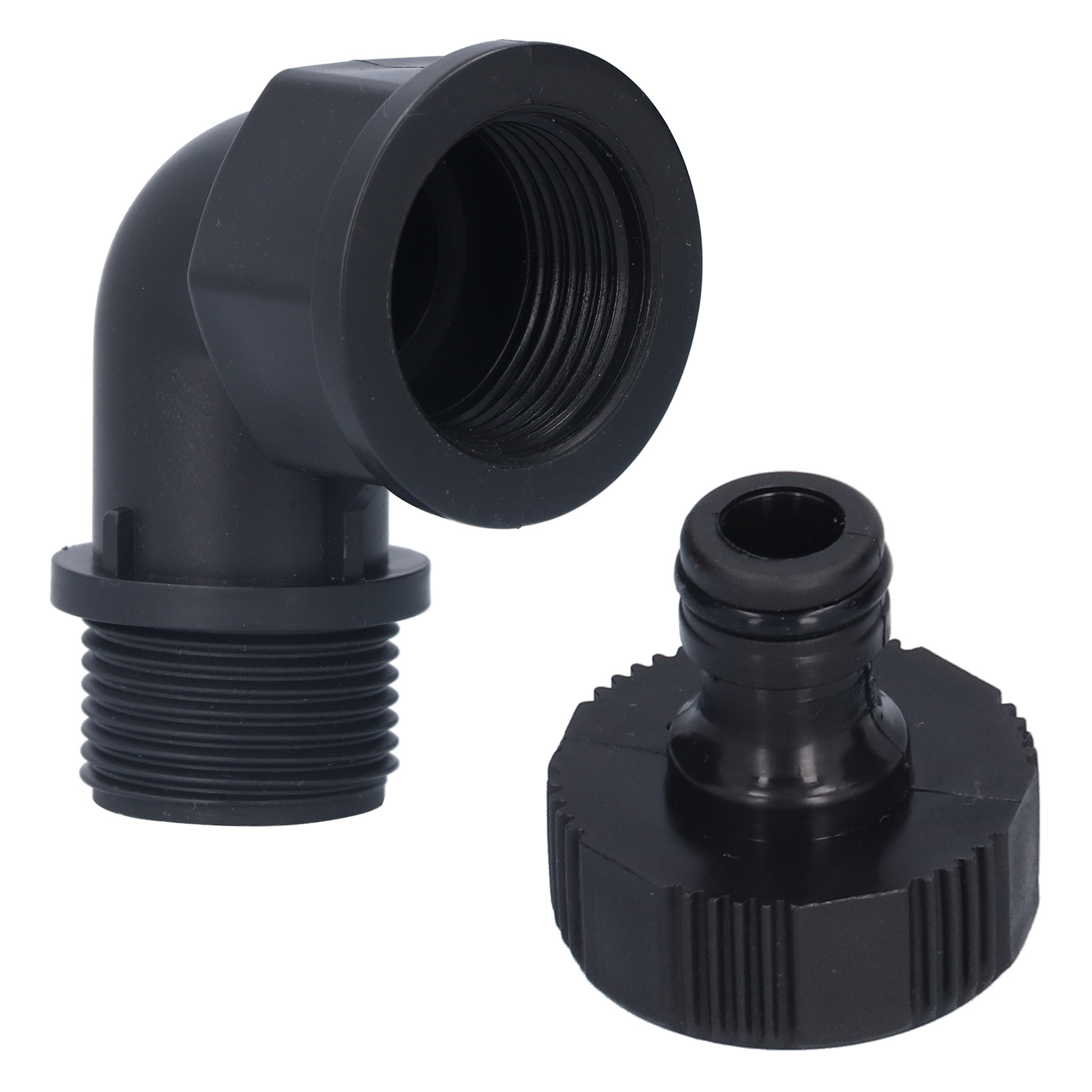 Set Aus 2 Winkelverschraubungen, Robuste Und Anpassungsfähige Schlauchadapter Mit Düsen Für Garten Und Außenbereich (richtungswinkel G1, Düse Mit Außen- Und Innengewinde).