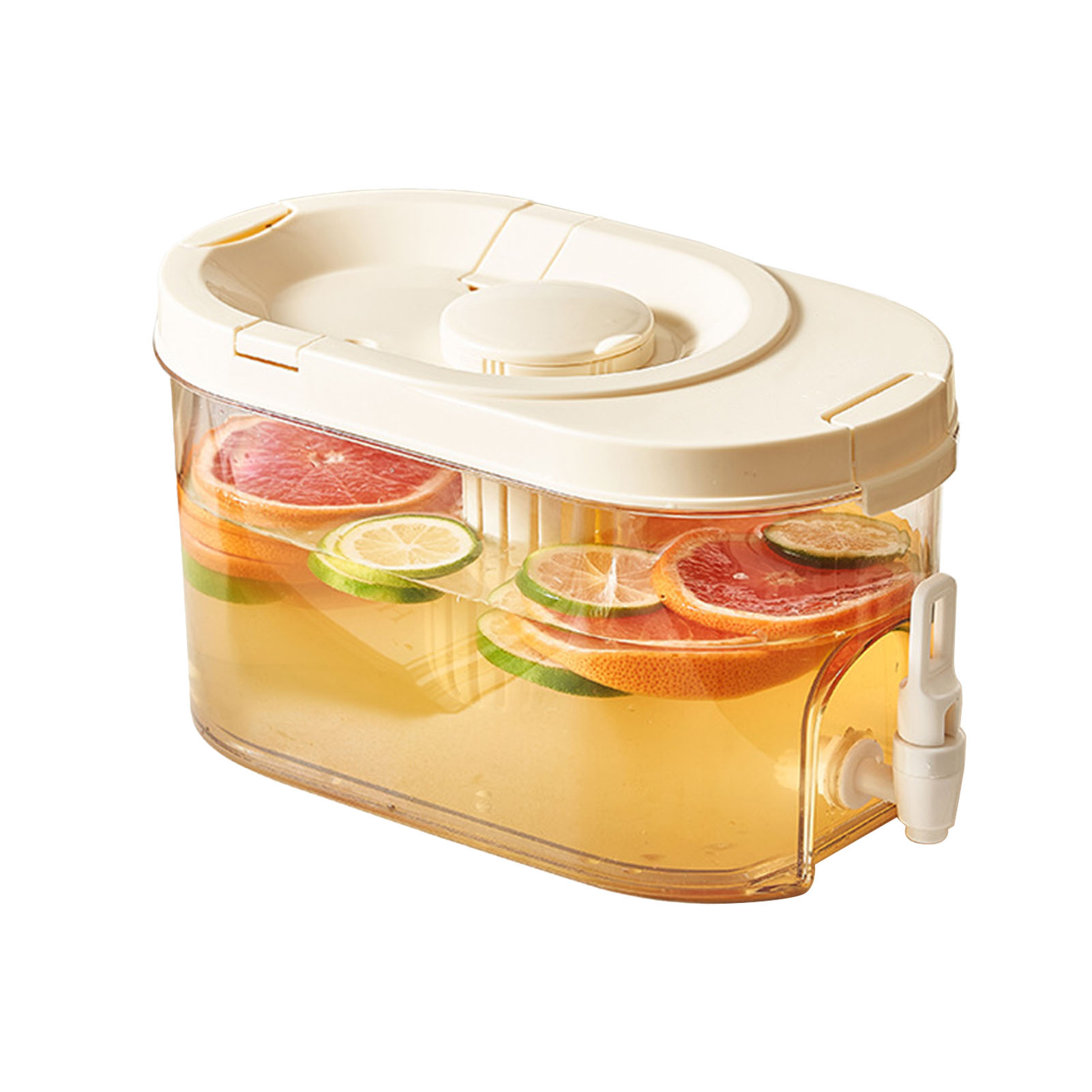 Getränkespender Aus Kunststoff, Getränkespender, Behälter Für Kaltgetränke, Teekanne Für Früchte, Limonadenbehälter, Küche, Zuhause, Ellipsentrainer
