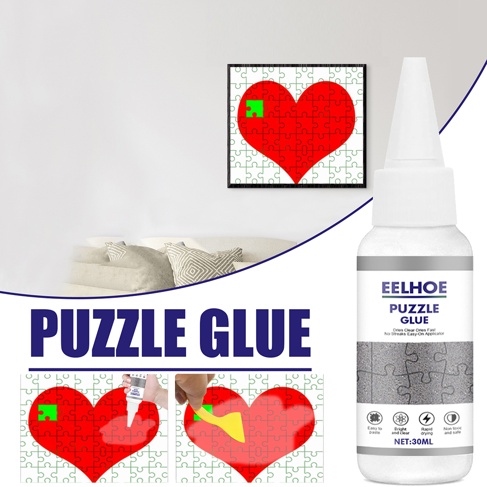 Puzzlezubehör: 30 Ml Klarer Flüssigkleber + Rakel