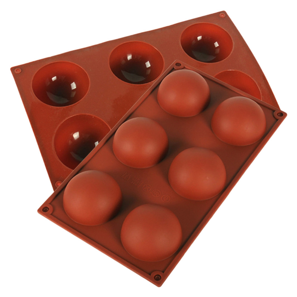 Silikon-halbkreisform Mit 6 Mulden, Geeignet Für Kuchen, Muffins Und Pralinen, Diy-kuchenform Für Partys