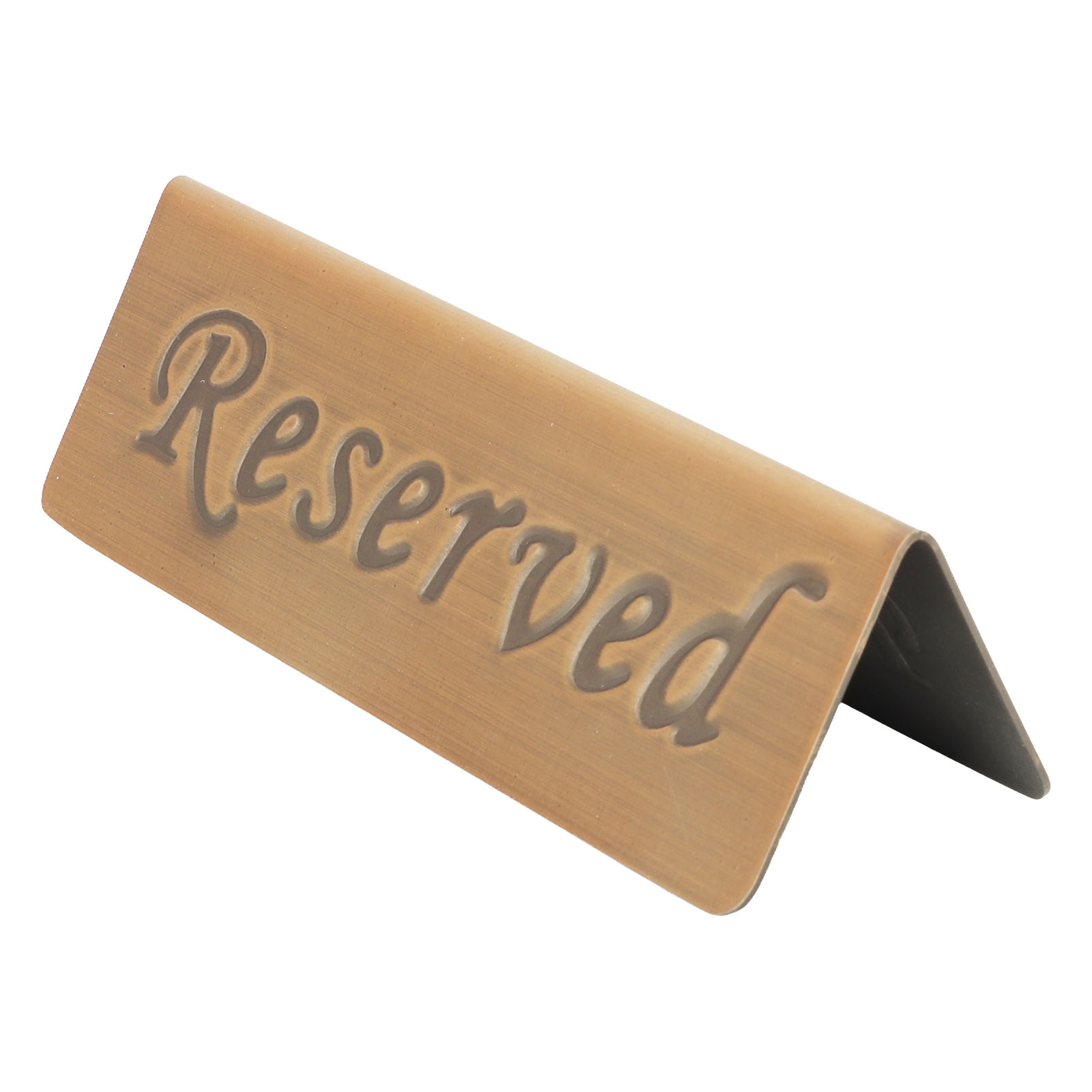 Reserviert-schild, Antikbronze, Edelstahltafel, Englische Beschilderung, Stuhl