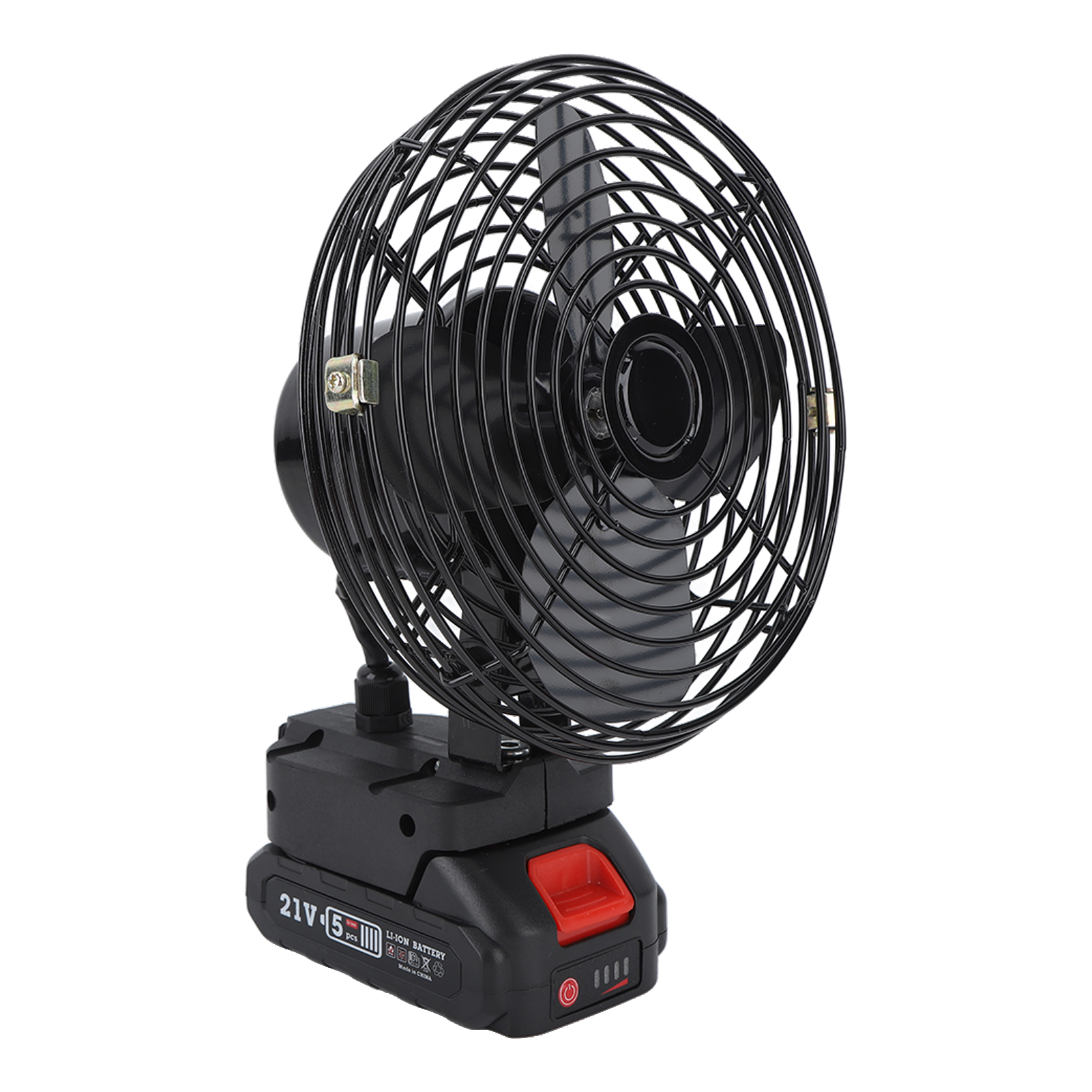Wasserdichter, Wiederaufladbarer, Batteriebetriebener Ventilator Für Camping, Reisen, Auto, Wohnmobil Oder Büro (1500 Mah).