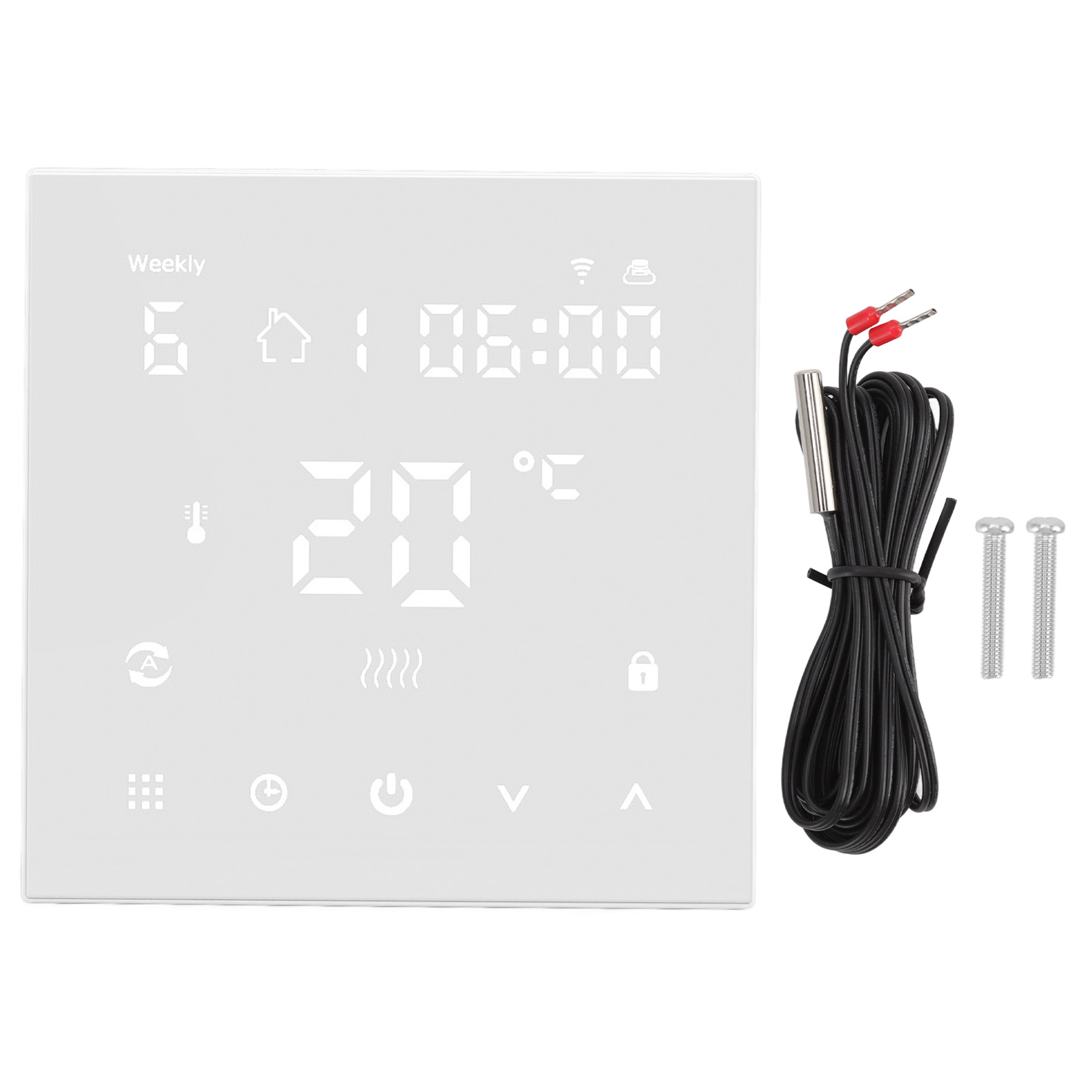 Intelligenter Digitaler Thermostat Mit Touchscreen, Mobiler App, Sprachsteuerung Und Wlan-programmierung Für Das Ganze Haus (90-240 V).