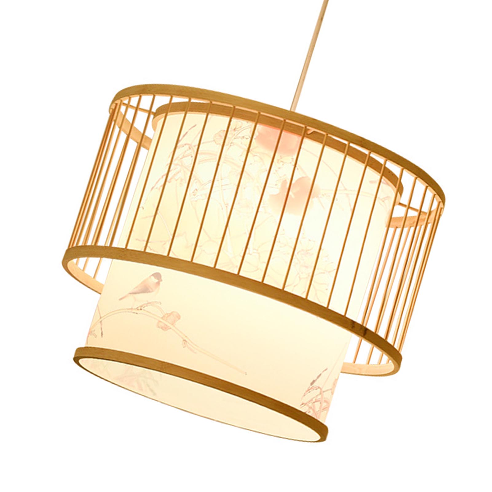 Handgewebte Bambus-pendelleuchte Im Vogelkäfig-stil Mit Led-beleuchtung, Ideal Für Restaurants Und Chinesische Hot-pot-lokale (111 V 240 V).