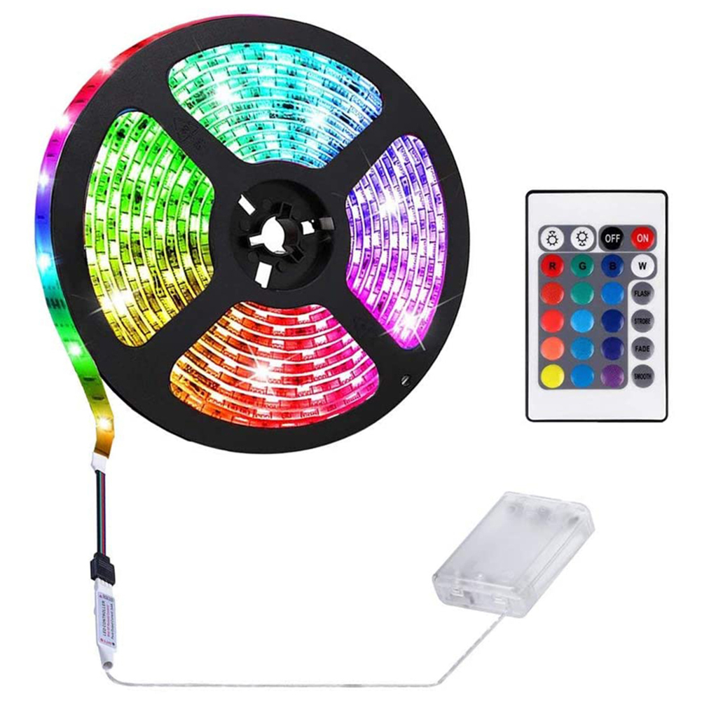 Wasserdichter Rgb Smd 5050 Led-streifen, Batteriebetrieben, Für Diy-innendekoration