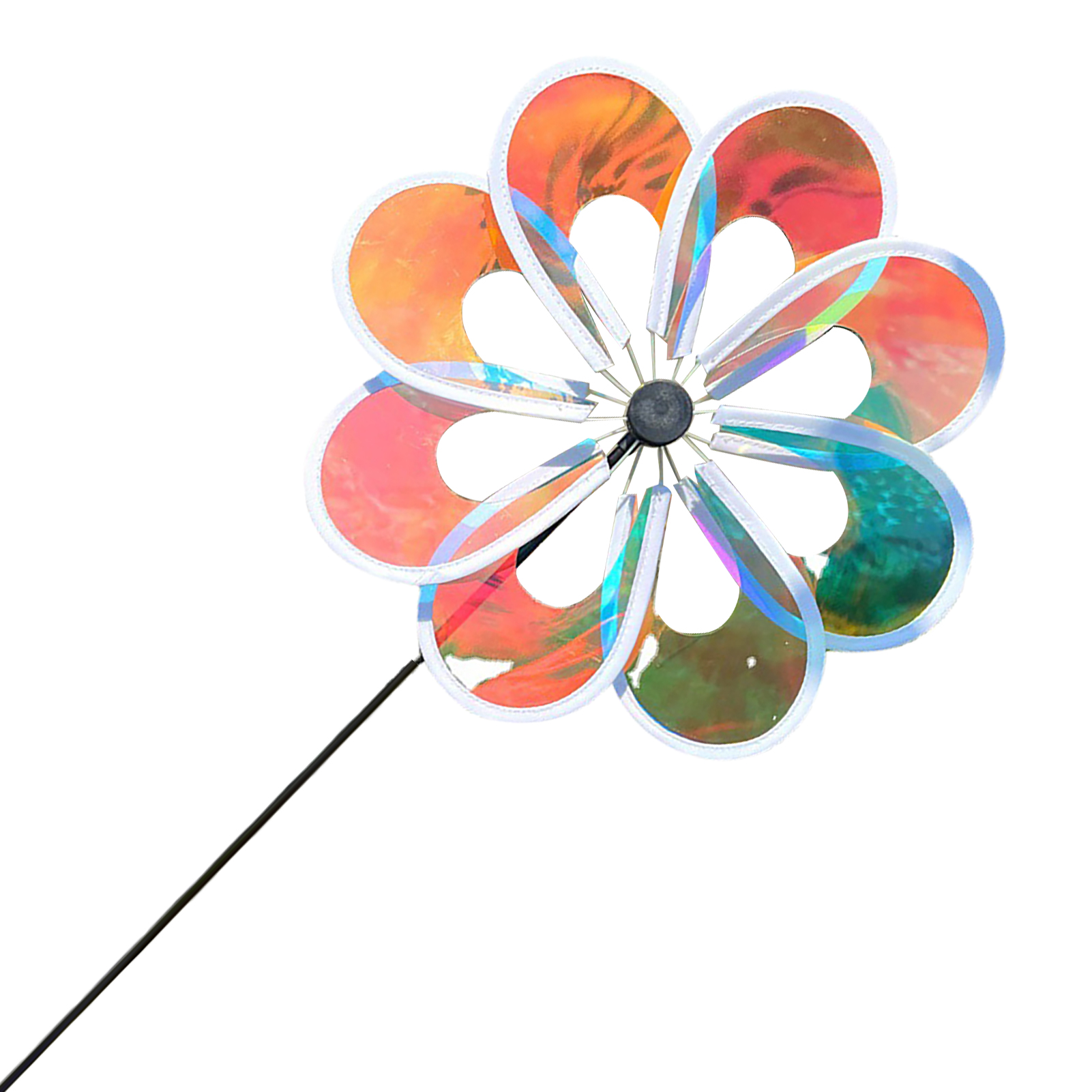 Dekorative Wetterfahne Für Den Garten, Cartoon-design, Windmühle Für Draußen, Kinderspielzeug. Durchmesser: 30 Cm, Stiel: 45 Cm, Höhe: 60 Cm.