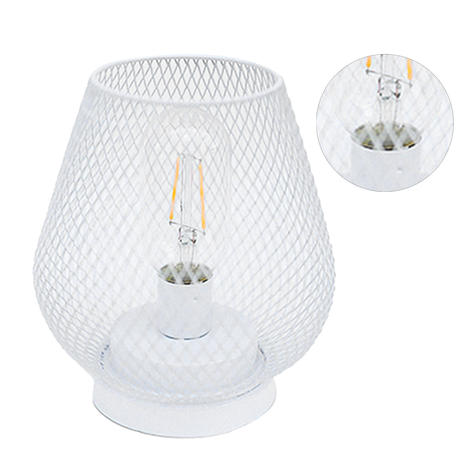 Nordische Schmiedeeisenlampe, Led, Minimalistisches Weißes Retro-nachtlicht Für Schlaf- Oder Esszimmer