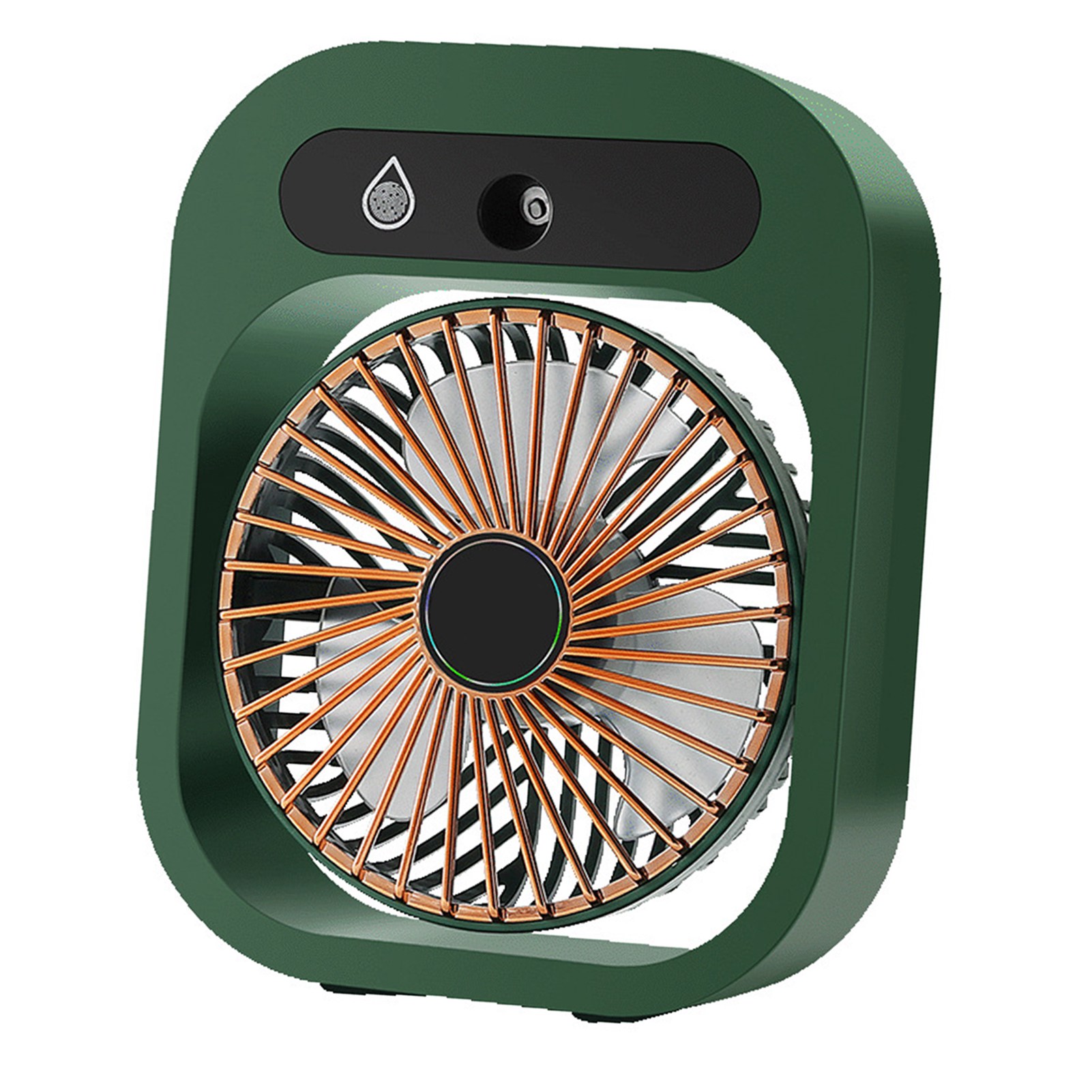 Tischventilator Mit Sprühnebelfunktion, 3 Geschwindigkeitsstufen, Turbinenlüfter, Klein Und Leise, Usb-aufladbar, Umweltfreundlich