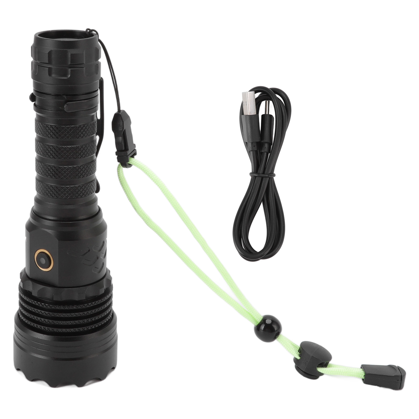 Wasserdichte 5800 Lm Led-taschenlampe, Usb-aufladbar, Ideal Für Notfälle Im Freien, Mit 5 Beleuchtungsmodi Und Zoom Für Camping.