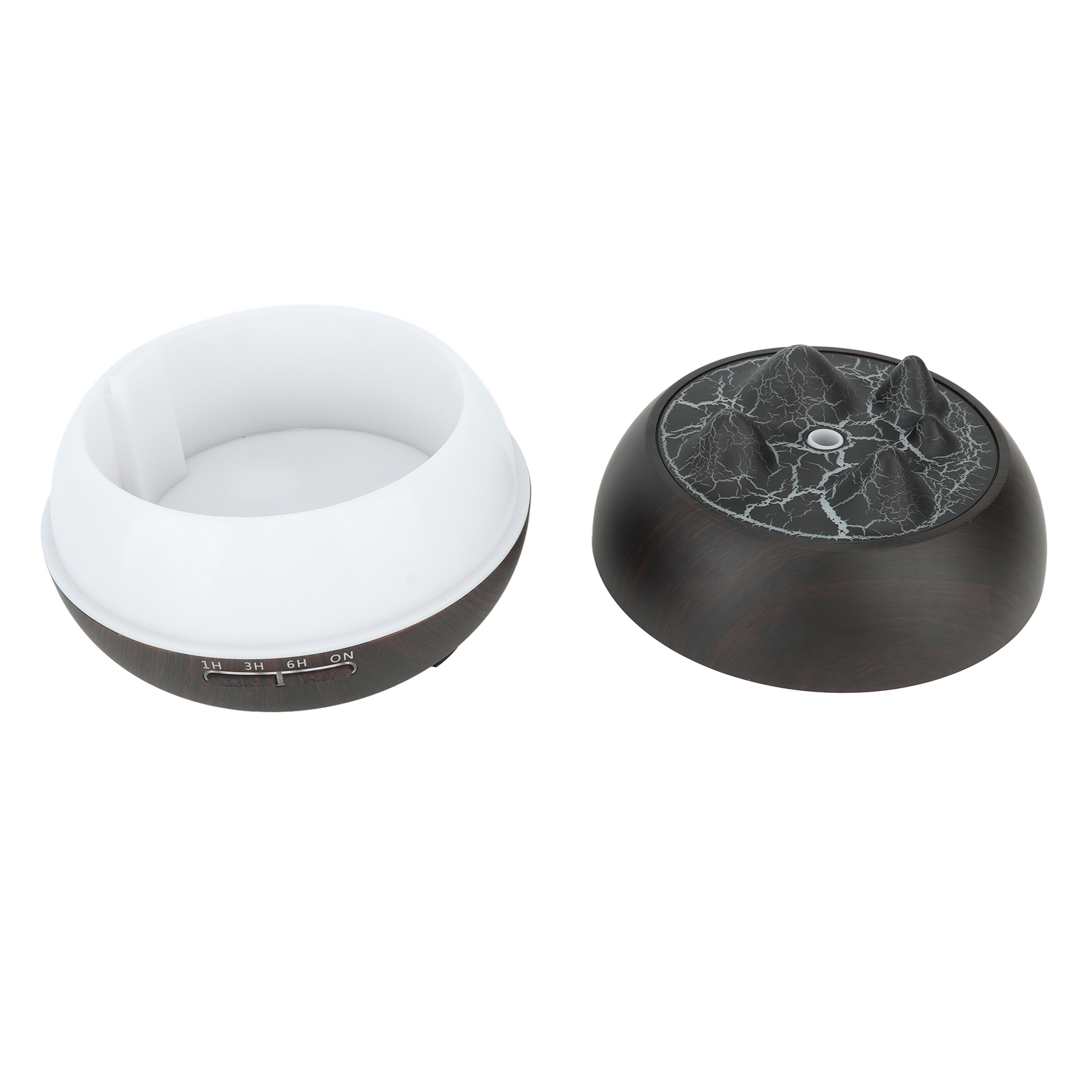 Flaming Mountain Mini-diffusor Für Ätherische Öle, Luftbefeuchter Fürs Büro, 100–240 V, Eu-stecker, Schwarz Genarbt
