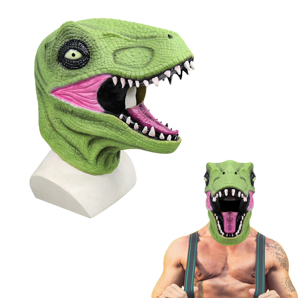 Realistische, Dinosaurierkopfförmige Schutzmaske, Cosplay-accessoire Für Halloween, 3d-drachen-schutzmaske Für Partys