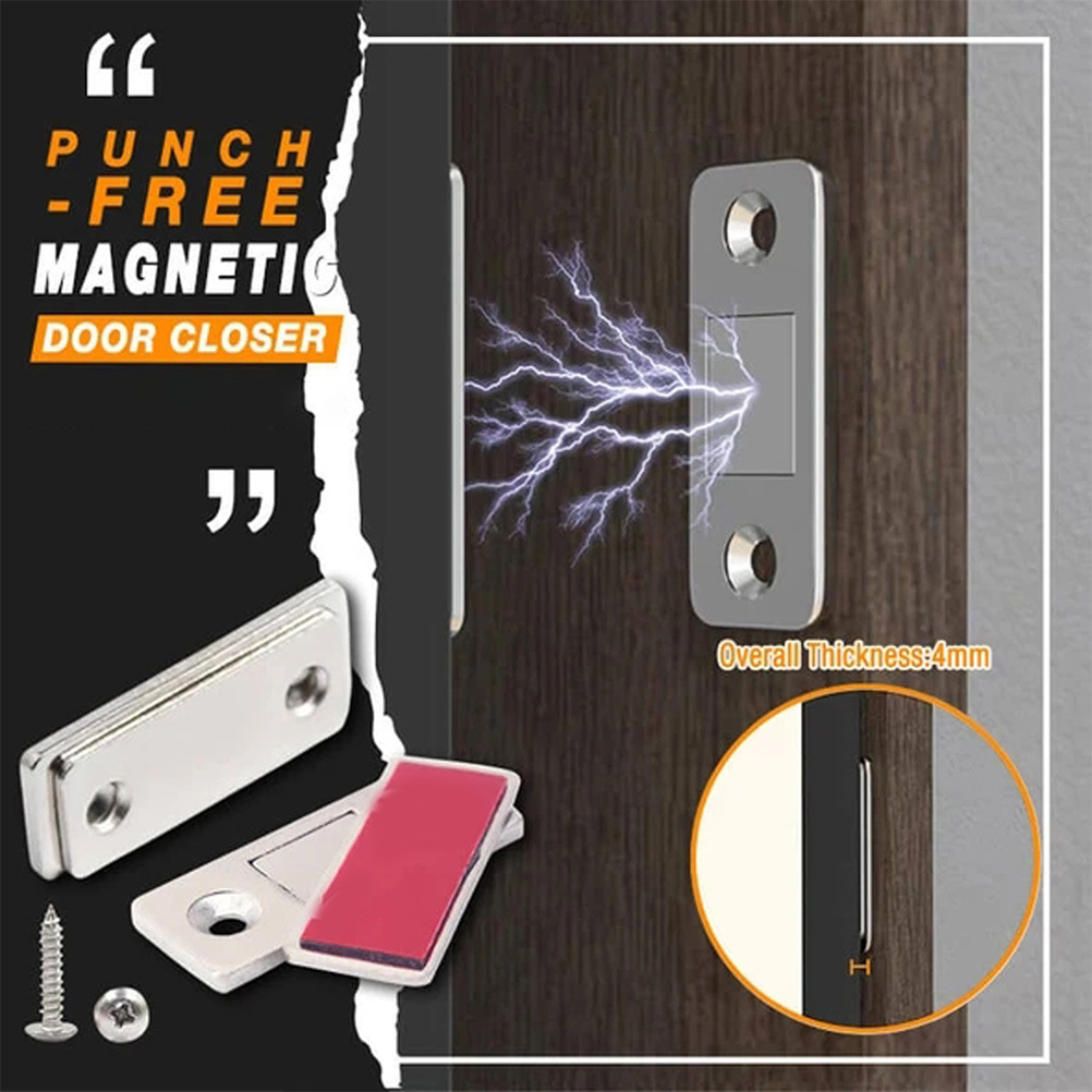 Set Mit 5 Magnetischen Türschließern Zum Einfachen Anbringen Ohne Bohren, Ultradünne Magnete Für Schränke, Schubladen Und Rollläden