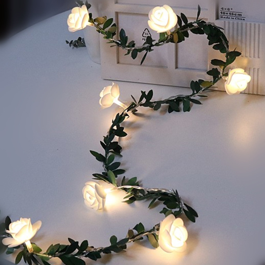 Feenhafte, Weihnachtliche Led-lichterkette In Rosenform, 3 Meter, 20 Leds, Batteriebetrieben, Für Die Außendekoration Von Hochzeiten, Gärten Oder Partys.
