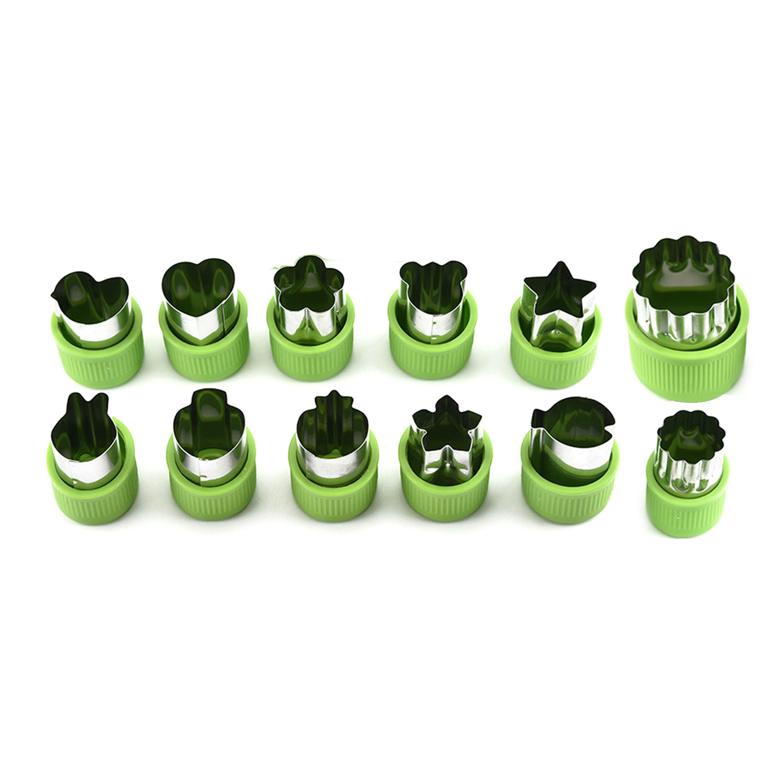 Set Mit 12 Ausstechformen Aus Edelstahl Für Kekse, Kuchen, Obst Und Gemüse Zum Backen
