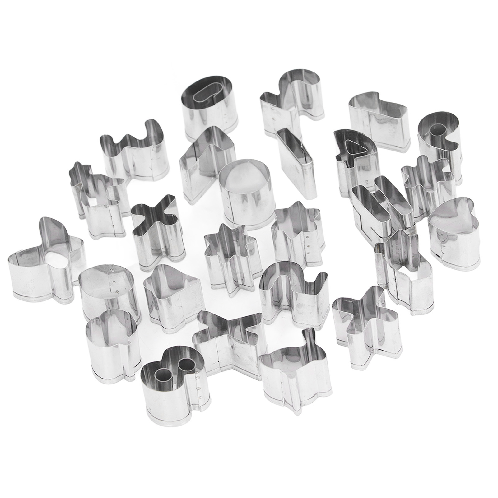 26-teiliges Gebäckform-set Aus Edelstahl, Für Schokolade, Kekse, Kuchen, Brot, Mit Zahlenmuster, Kleine, Robuste Keksform, Ideal Zum Backen Von Selbstgemachten Backwaren.