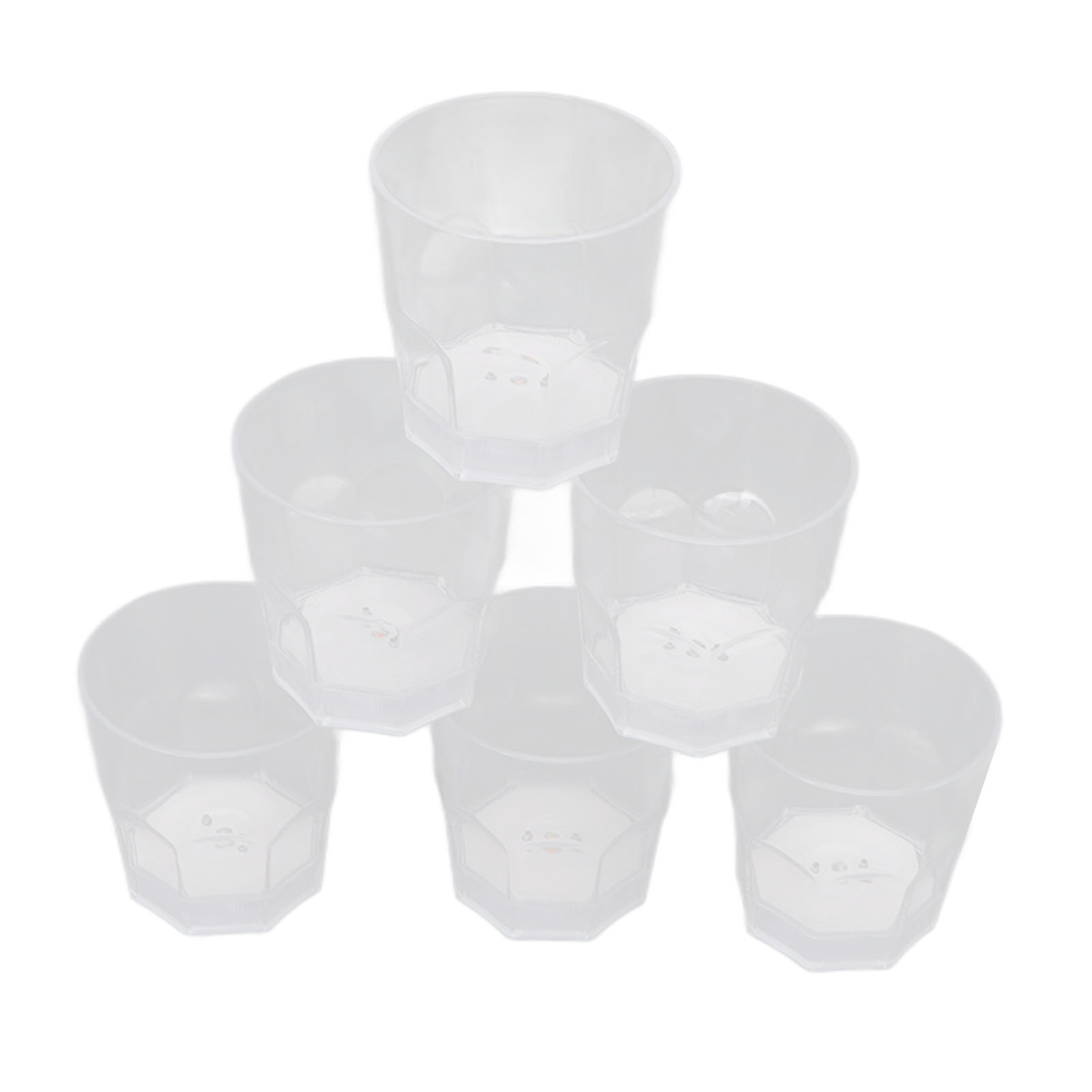 Mehrfarbige Led-whiskygläser, Leuchtende Wasserbecher, Achteckige Trinkgläser, 6er-set