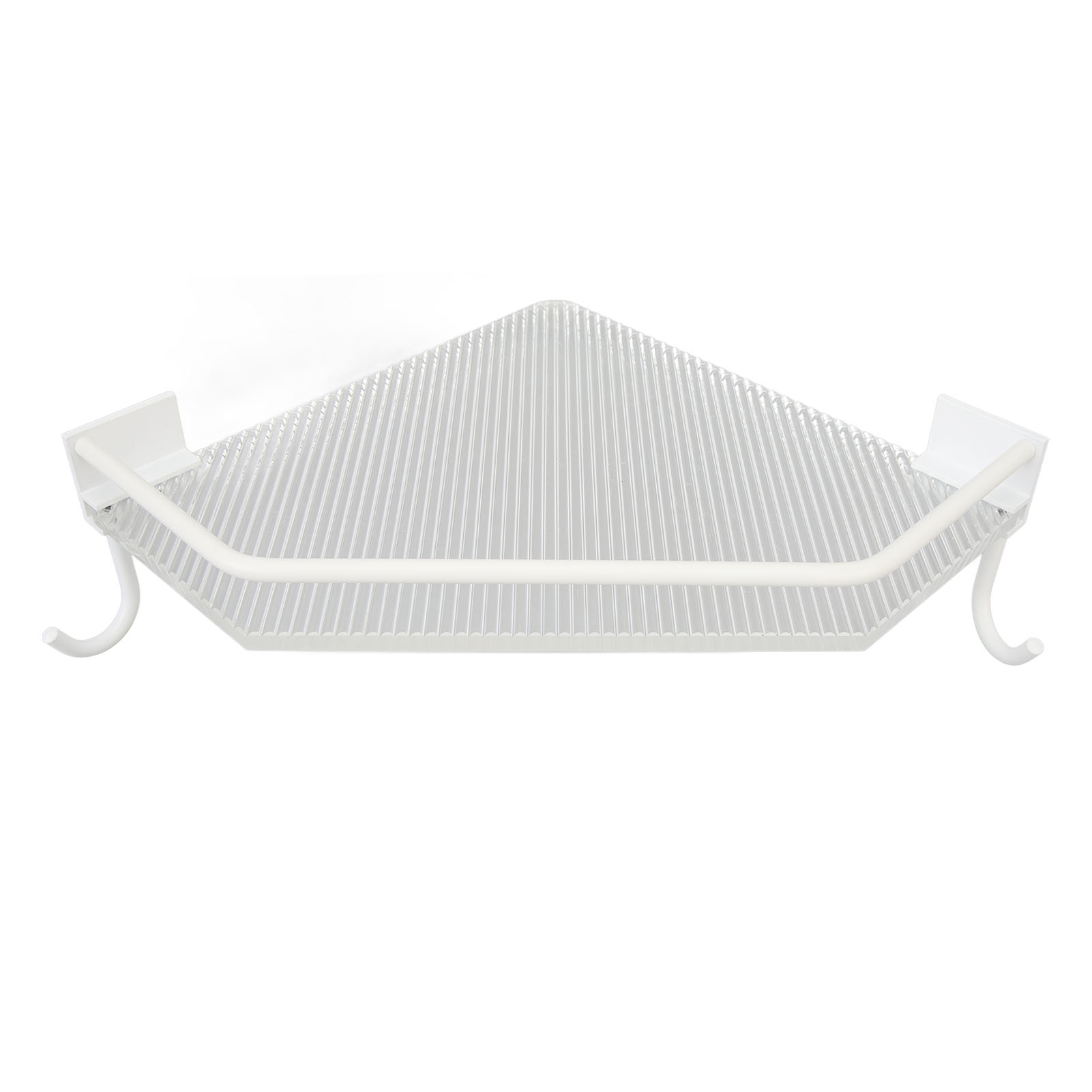 Acryl-badezimmerregal, Kein Bohren Erforderlich, Wandhalterung Aus Aluminium, Dreieckiger, Schwebender Wandorganizer Mit Haken