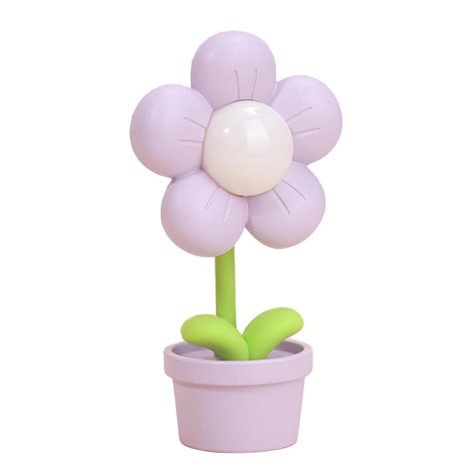 Blumen-nachtlicht Für Kinder, 360° Flexible Lila Nachttischlampe, Batteriebetrieben, Sanftes Licht Für Wohn- Und Schlafzimmer