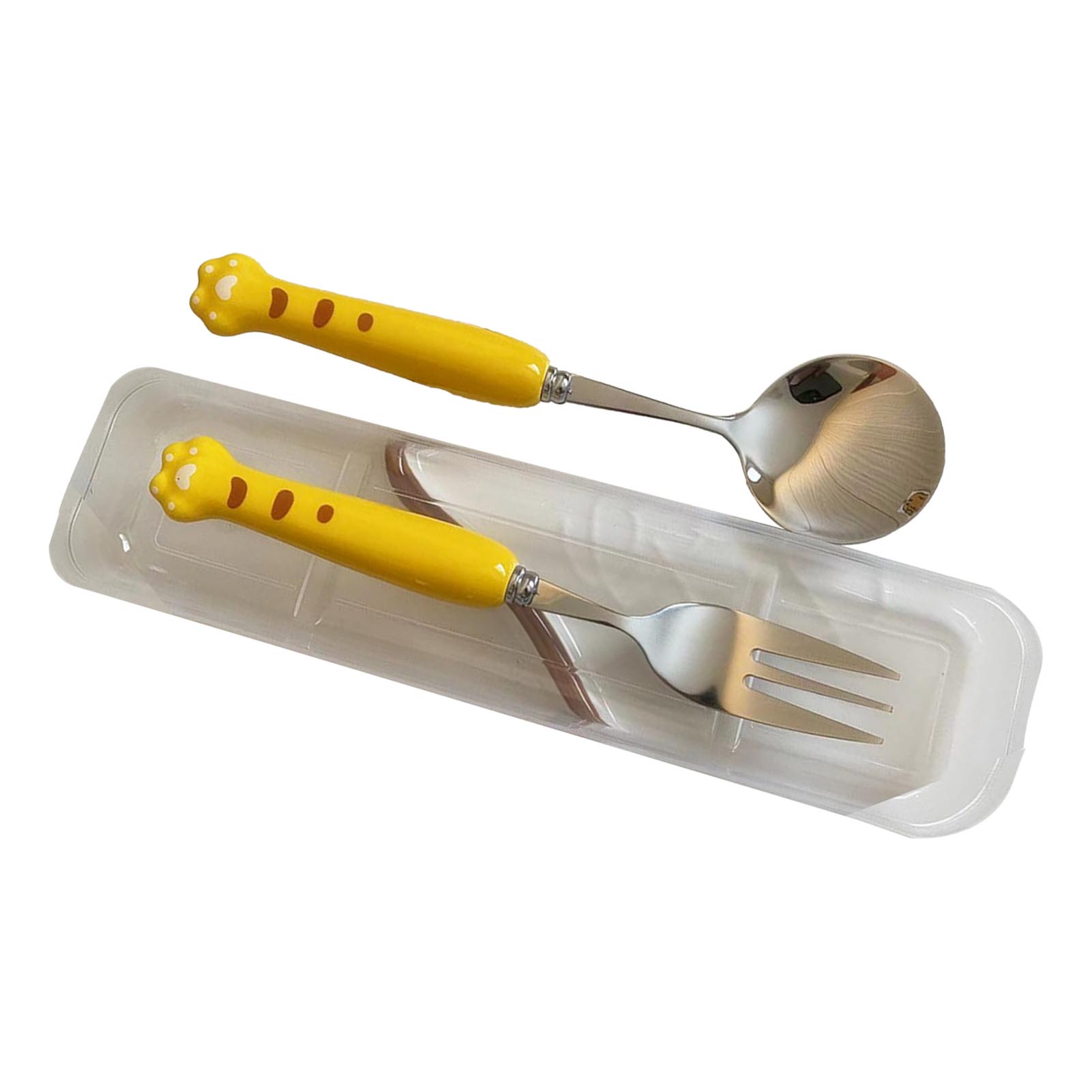 Lustiges Kinderbesteck-set, Gabel Und Löffel, Aus Robustem Edelstahl, Niedliches Geschirrset Für Zuhause, Kindergarten Und Camping.