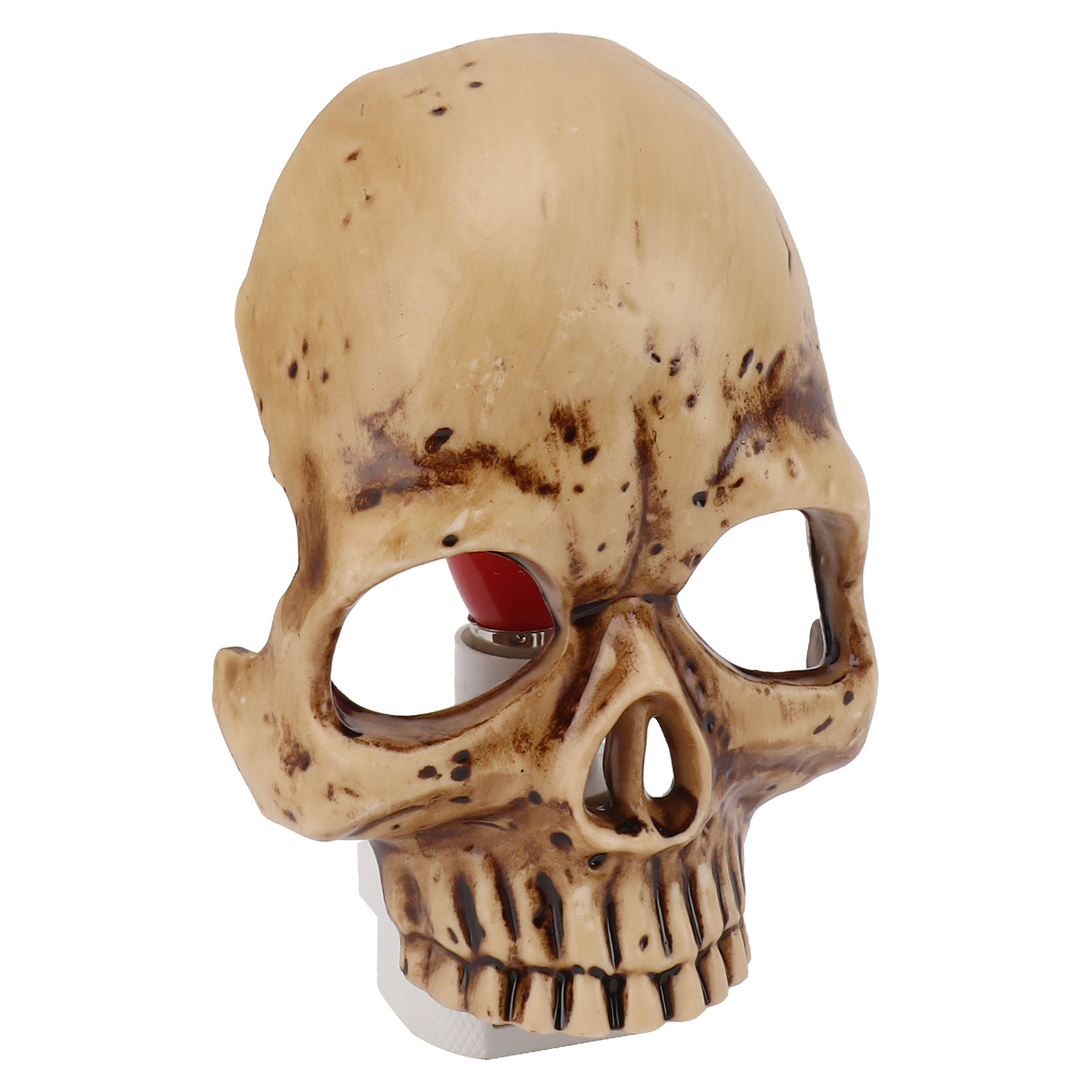 Totenkopf-nachtlicht Zum Einstecken, Skelett-lampe Aus Kunstharz Mit Dimmer, Halloween-wanddekoration Für Eu-stecker 220v.