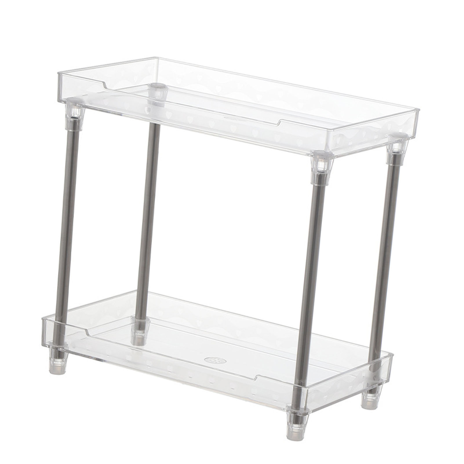 Abnehmbares Kosmetikregal Mit Zwei Ebenen Und Transparenter Acrylablage Für Badezimmer, Schlafzimmer Und Toilette