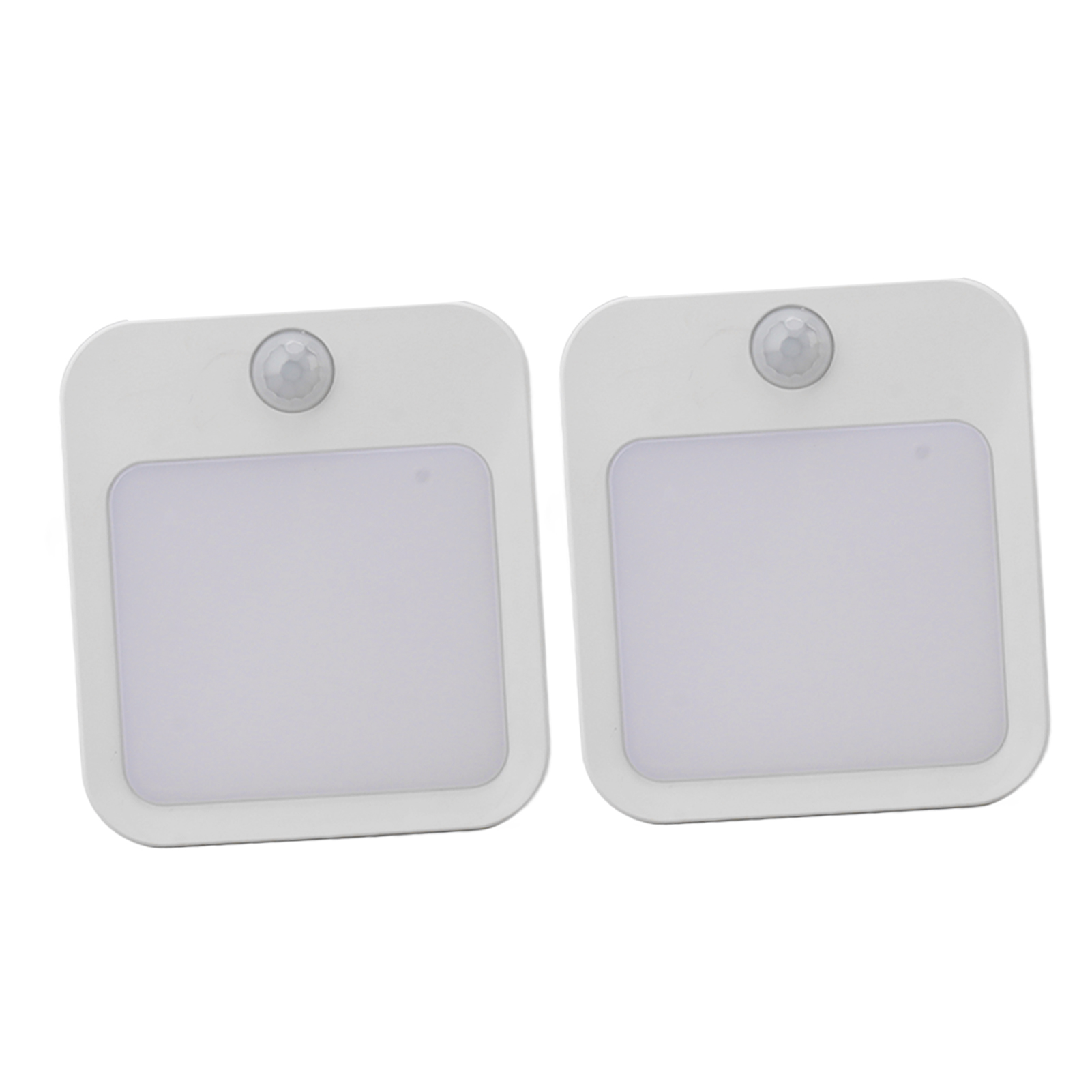 Set Mit 2 Warmweißen Led-nachtlichtern Mit Bewegungsmelder, Einstellbarer Helligkeit, Eu-stecker 110-220v, Modernes Mini-nachtlicht Für Flur, Schlafzimmer, Badezimmer.