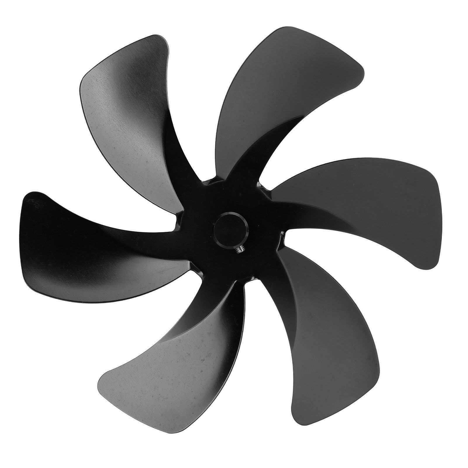 Aluminium-ofenlüfterflügel, 6 Stück, Schwarz, Ersatz Für Kaminlüfter, Verbessert Die Warmluftzirkulation