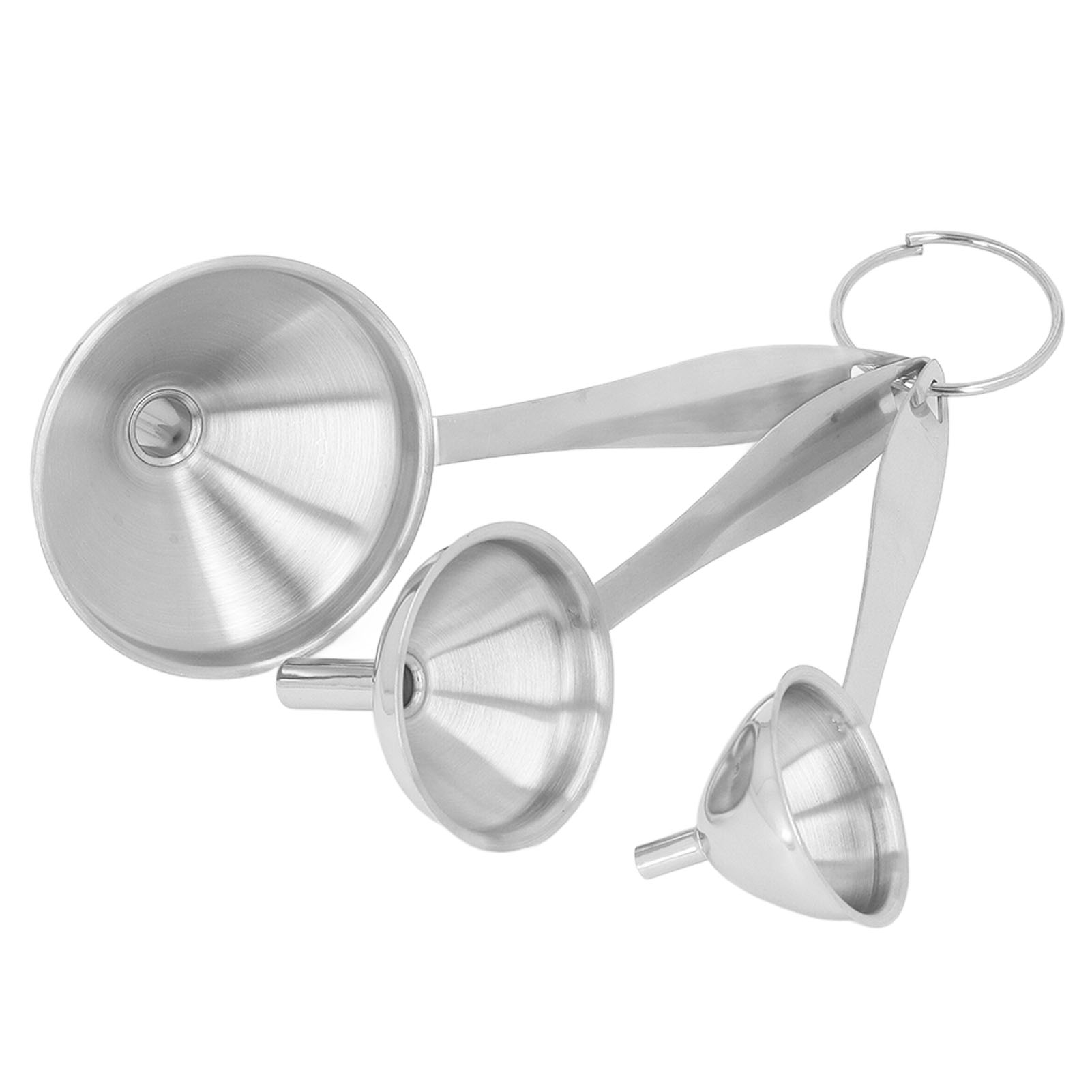 Miniatur-edelstahltrichter, 3er-set, Multifunktional Zum Umfüllen Von Ätherischen Ölen Und Flüssigkeiten, Praktische Kleine Größe.
